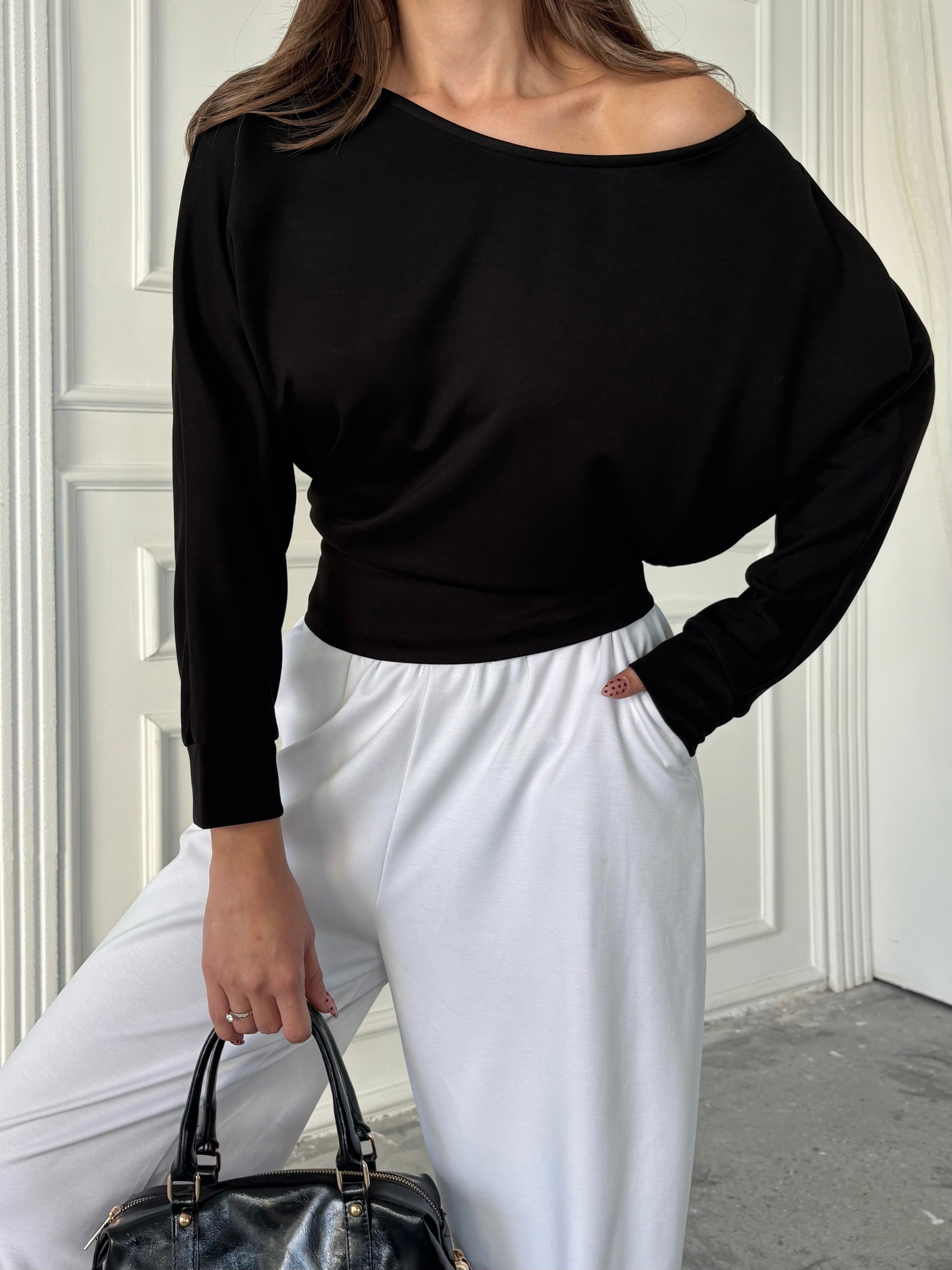 Yarasa Kol Bluz  - Siyah