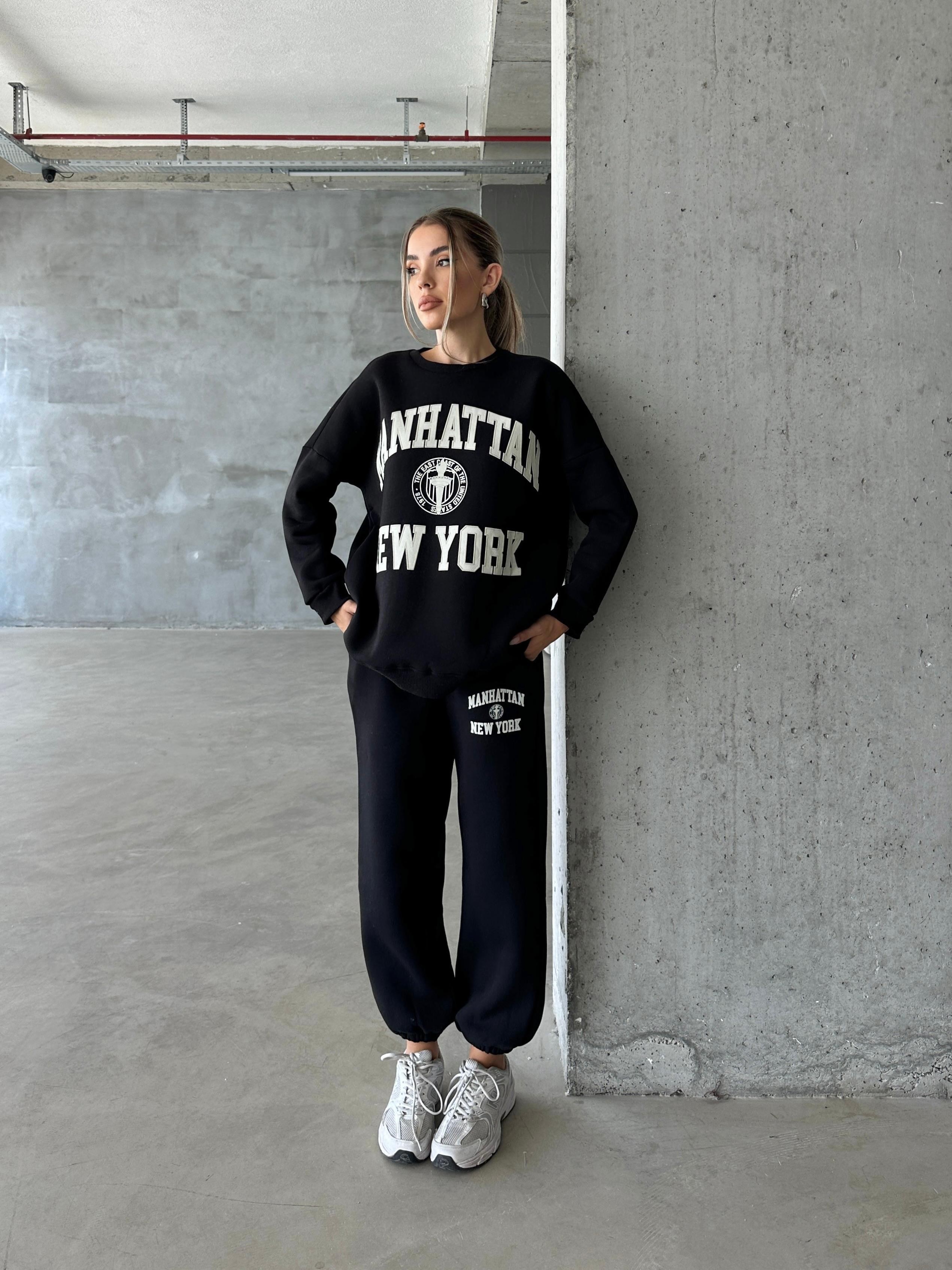 Sweatshirt Jogger Eşofman Takım Siyah