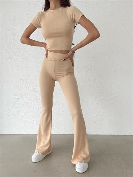Fitilli Basic İkili Takım Krem
