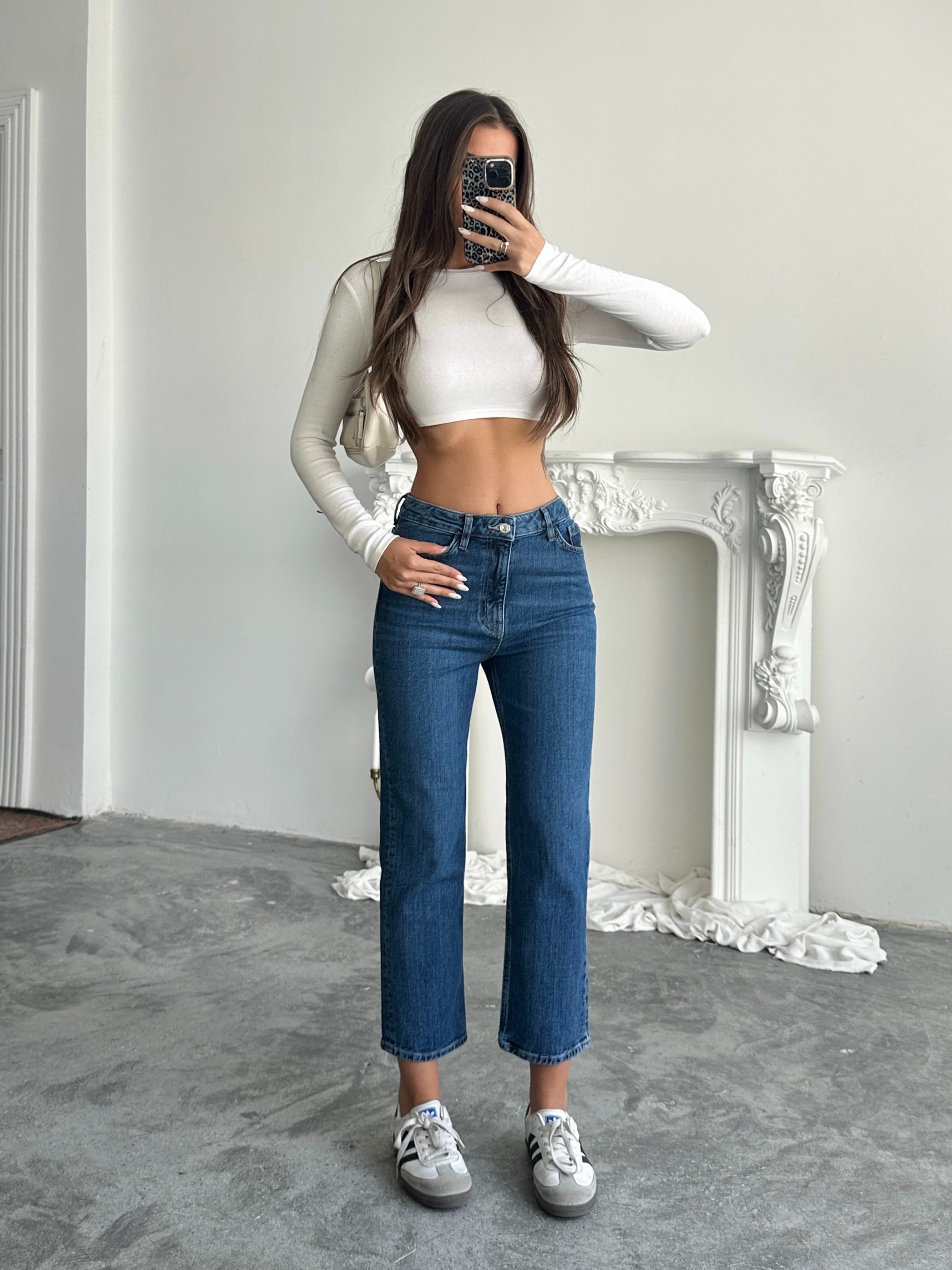 Straight Mom Jean - Lacivert