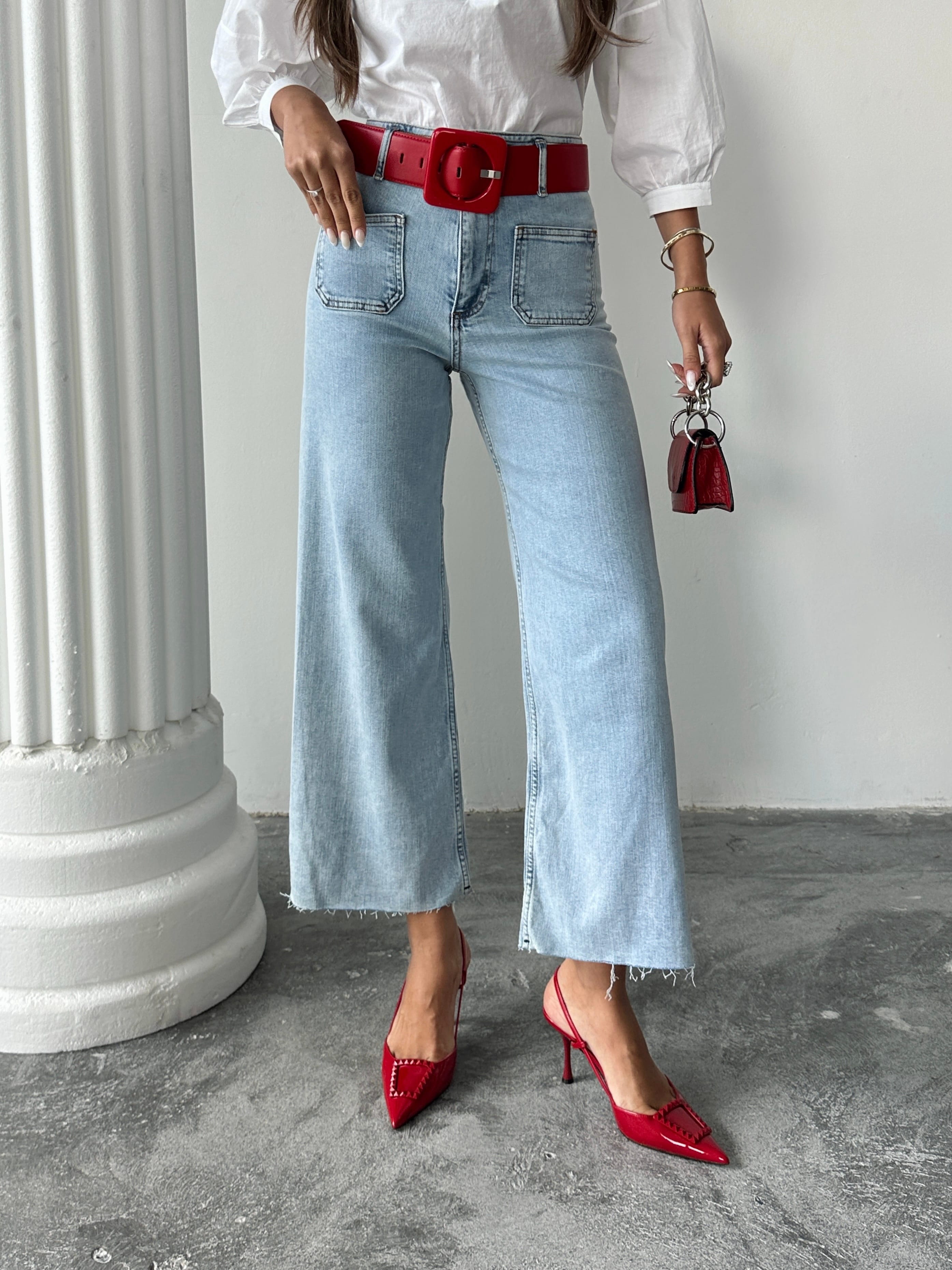 Cepli Fit Palazzo - Buz Mavi