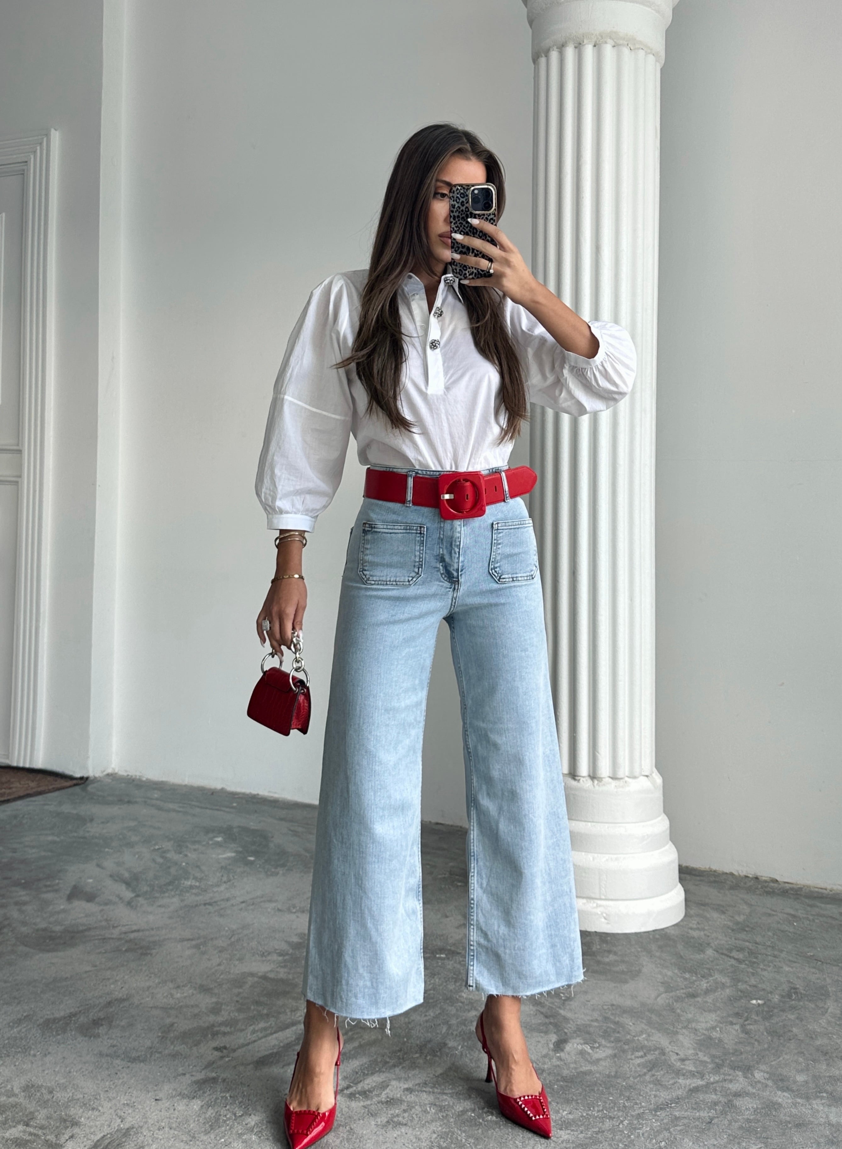 Cepli Fit Palazzo - Buz Mavi