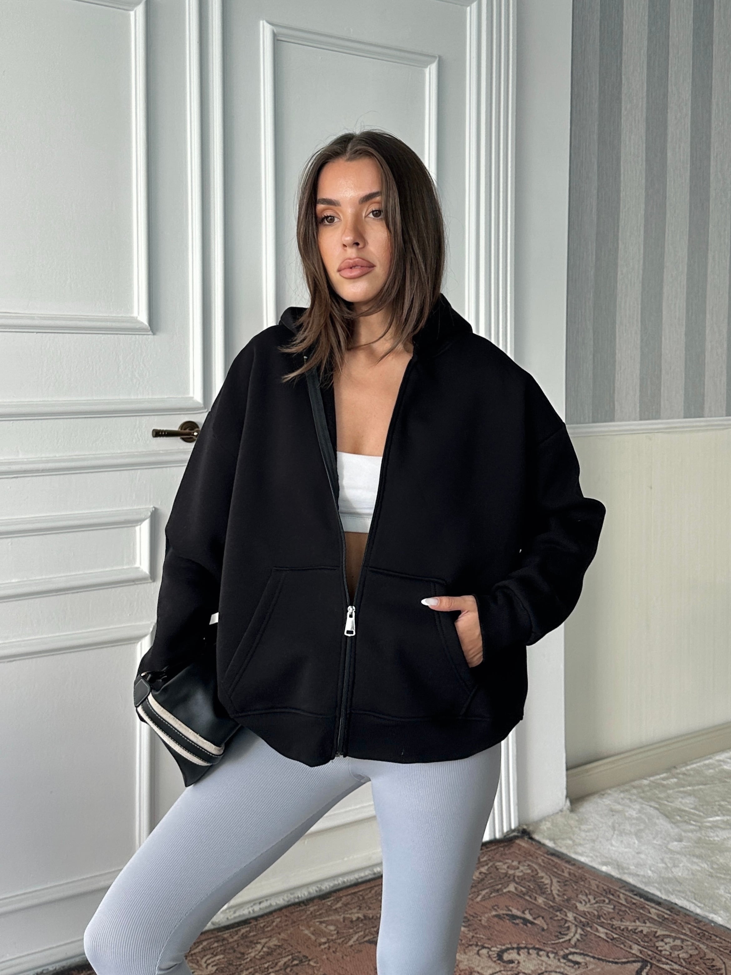 Fermuarlı Cepli Sweat