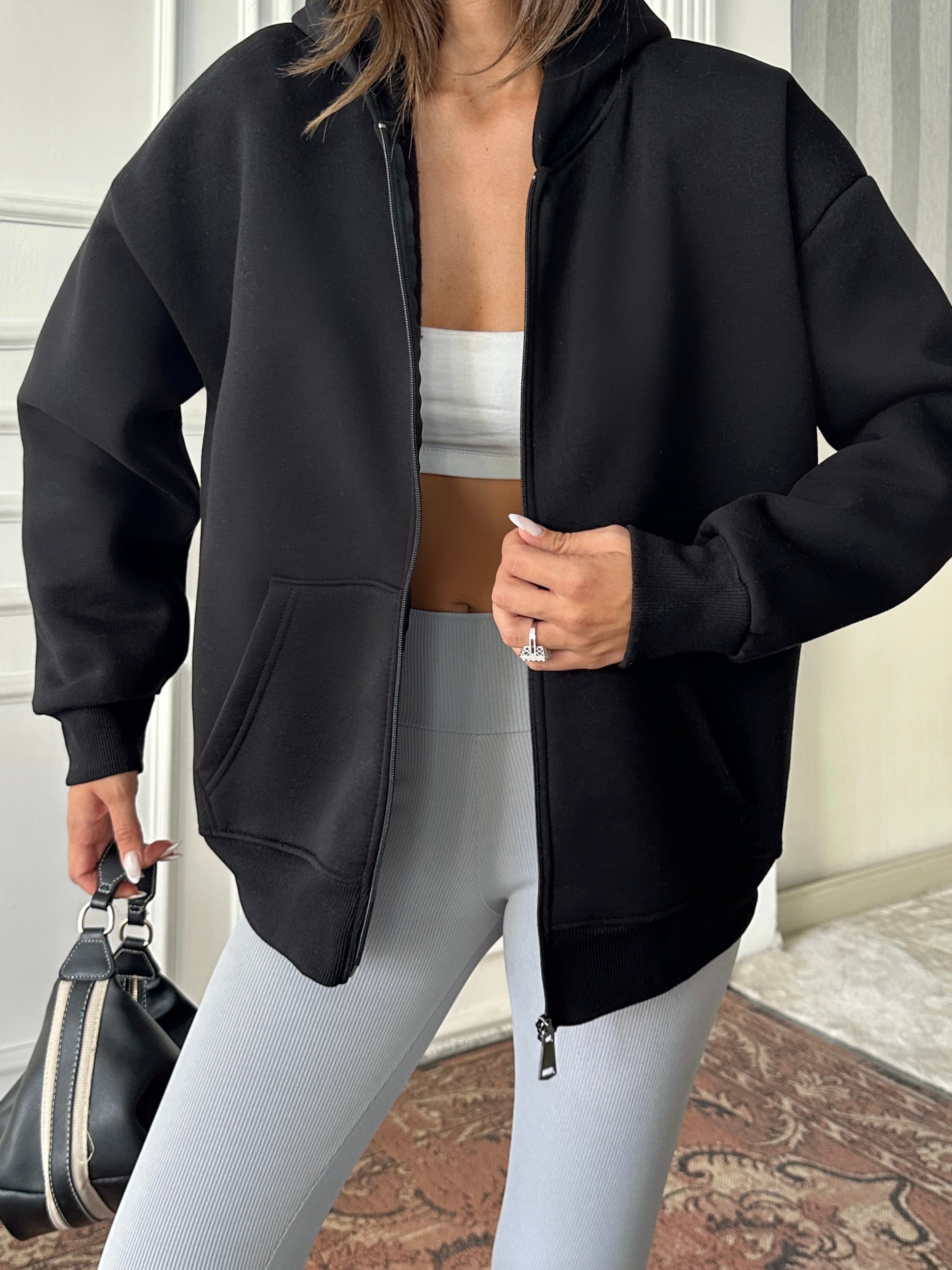 Fermuarlı Cepli Sweat