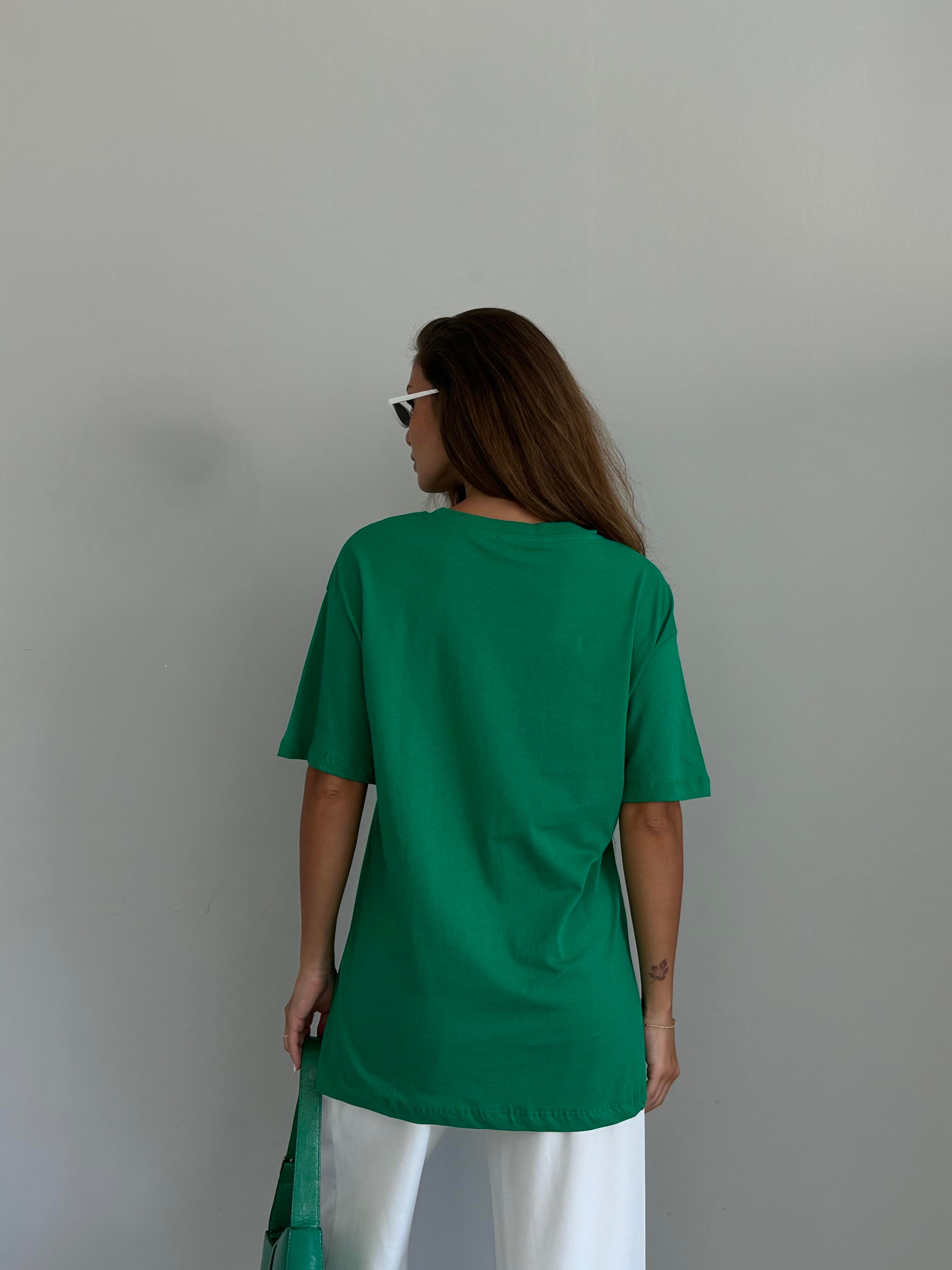 Avocado Oversize Basic Yeşil