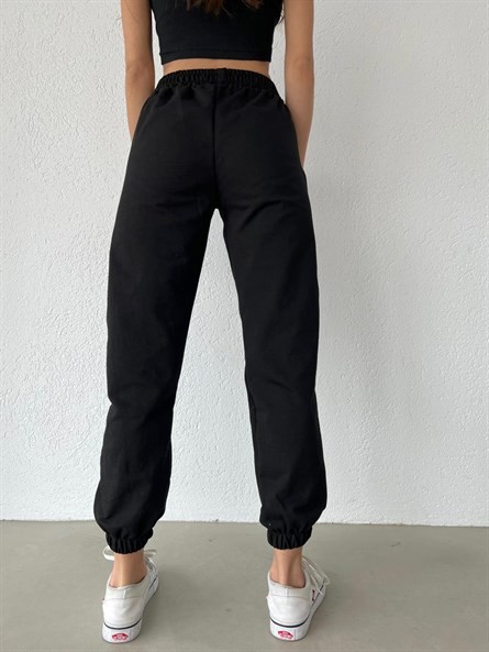 Bel Detay Miami Jogger Eşofman Siyah