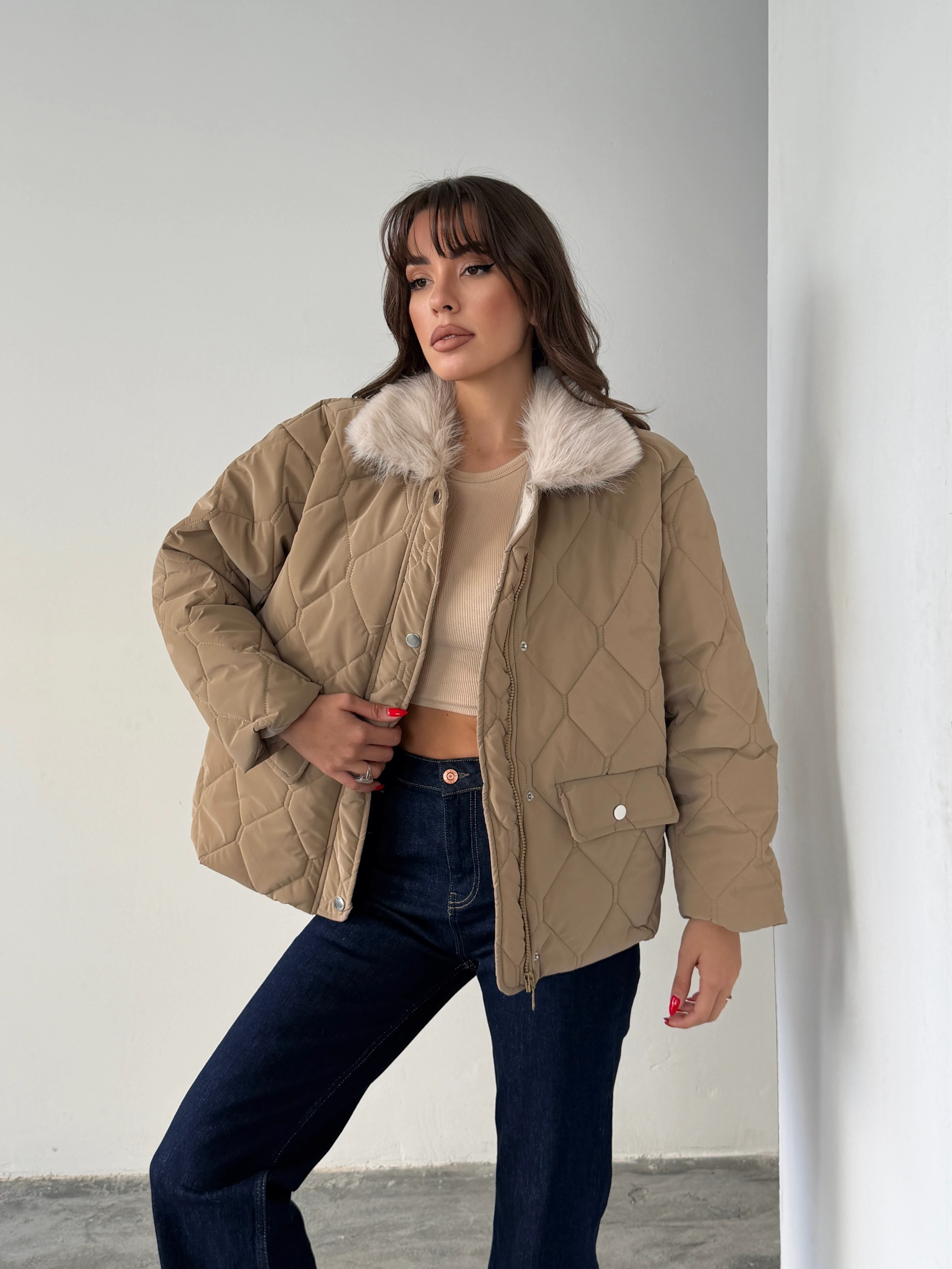 Kapitone Kürk Detay Mont 