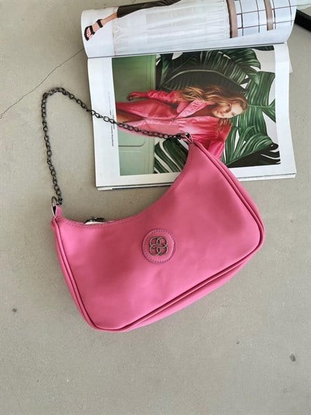 Baget Ön Detay Çanta Pembe