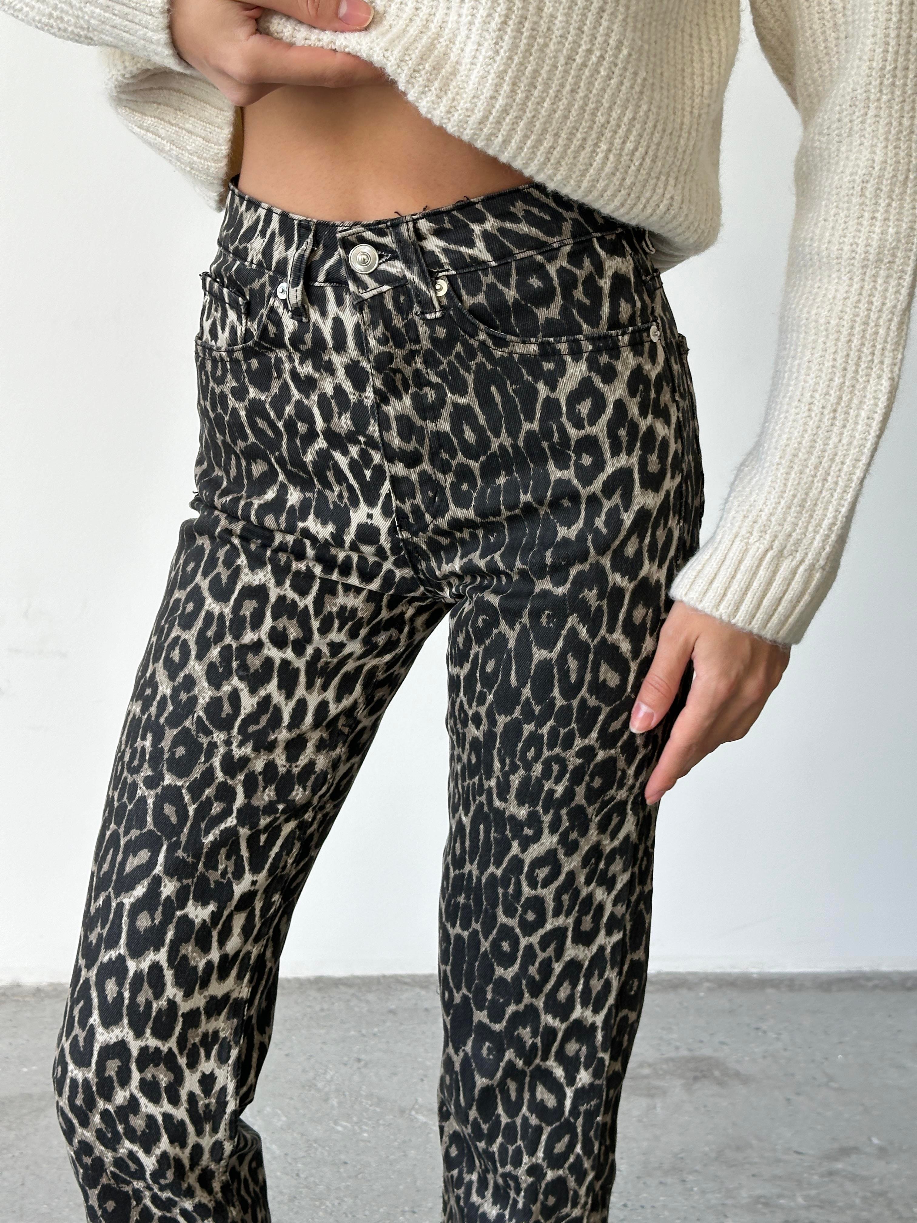 Original Straight Jeans Leopar