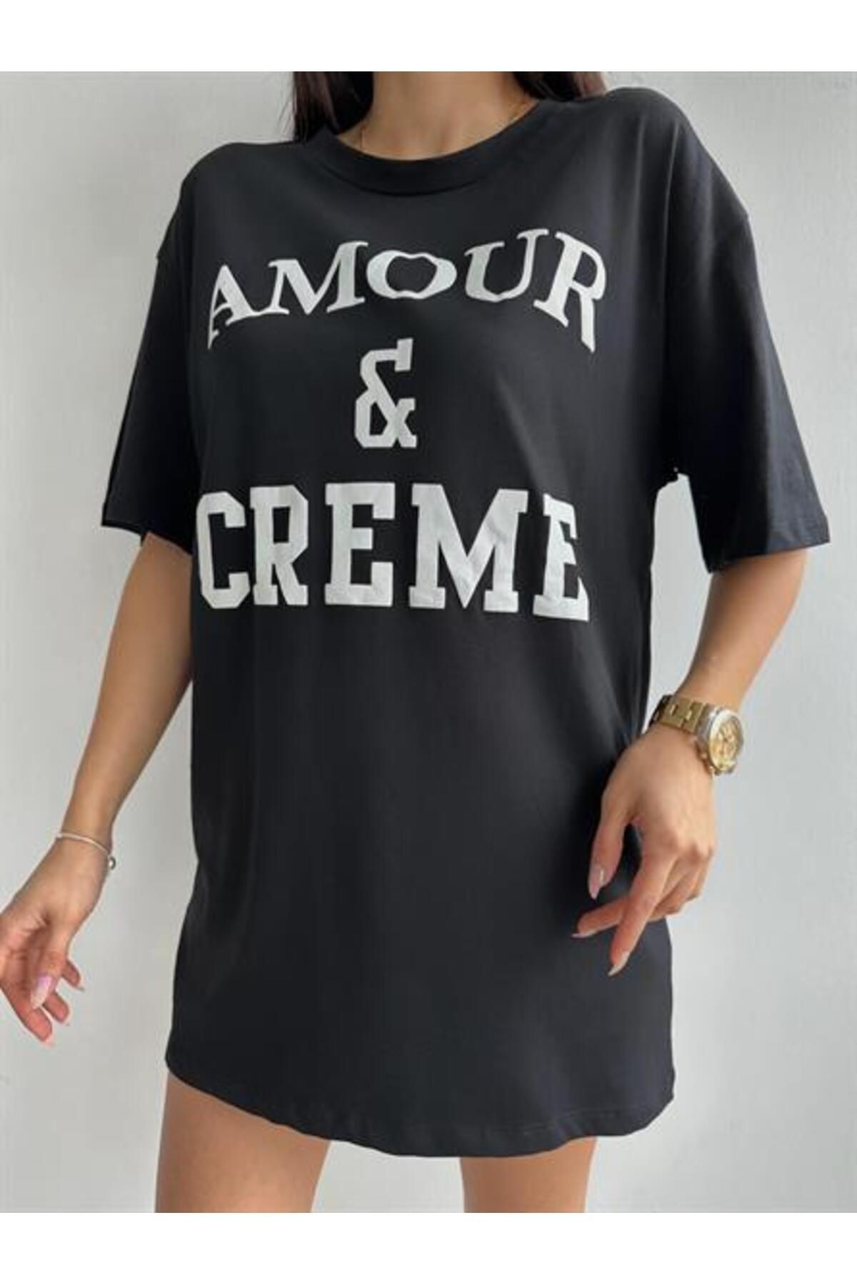 Amour Creme Oversize Basic Siyah