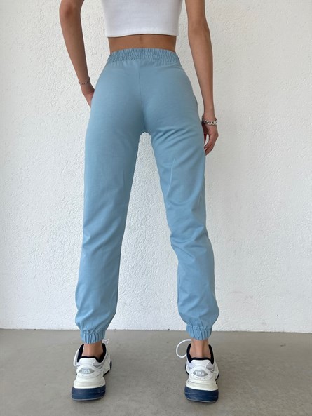 Bel Lastik Basic Jogger Eşofman Bebe Mavi