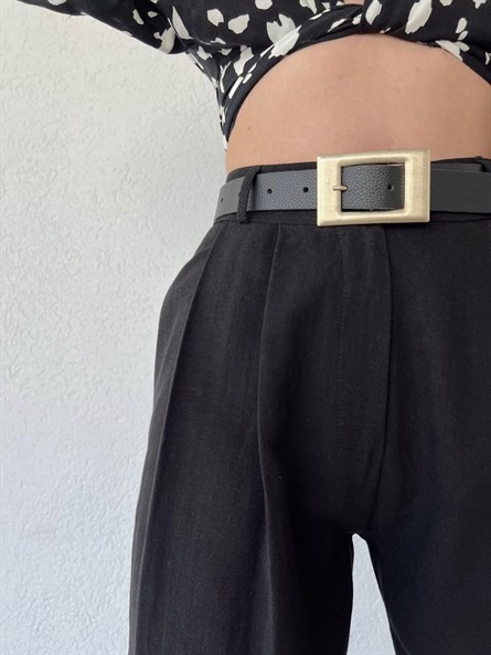 Keten Jogger Pantolon Siyah