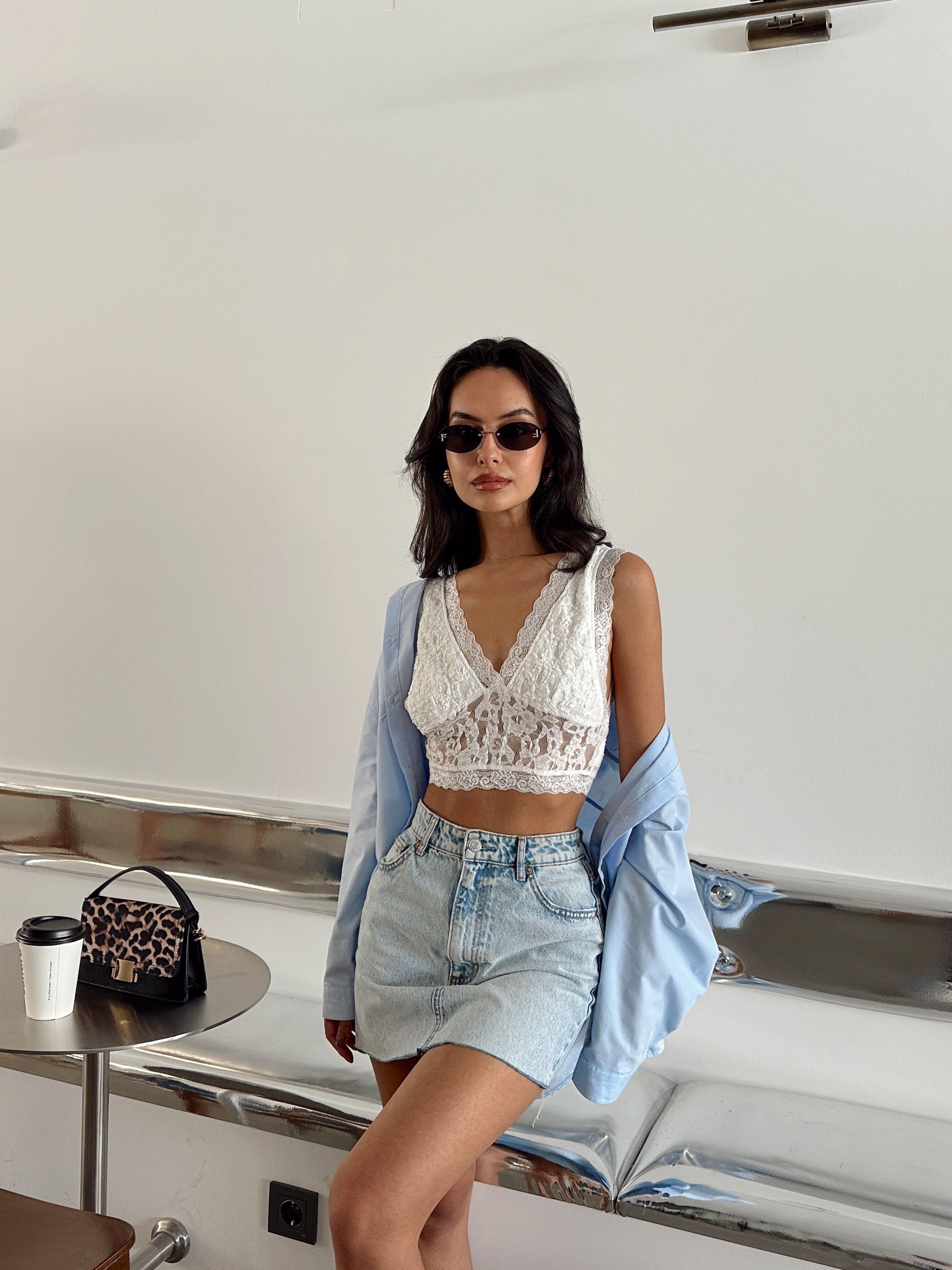 Dantelli Bralet - Beyaz