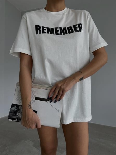 Remember Basic T-shirt Beyaz