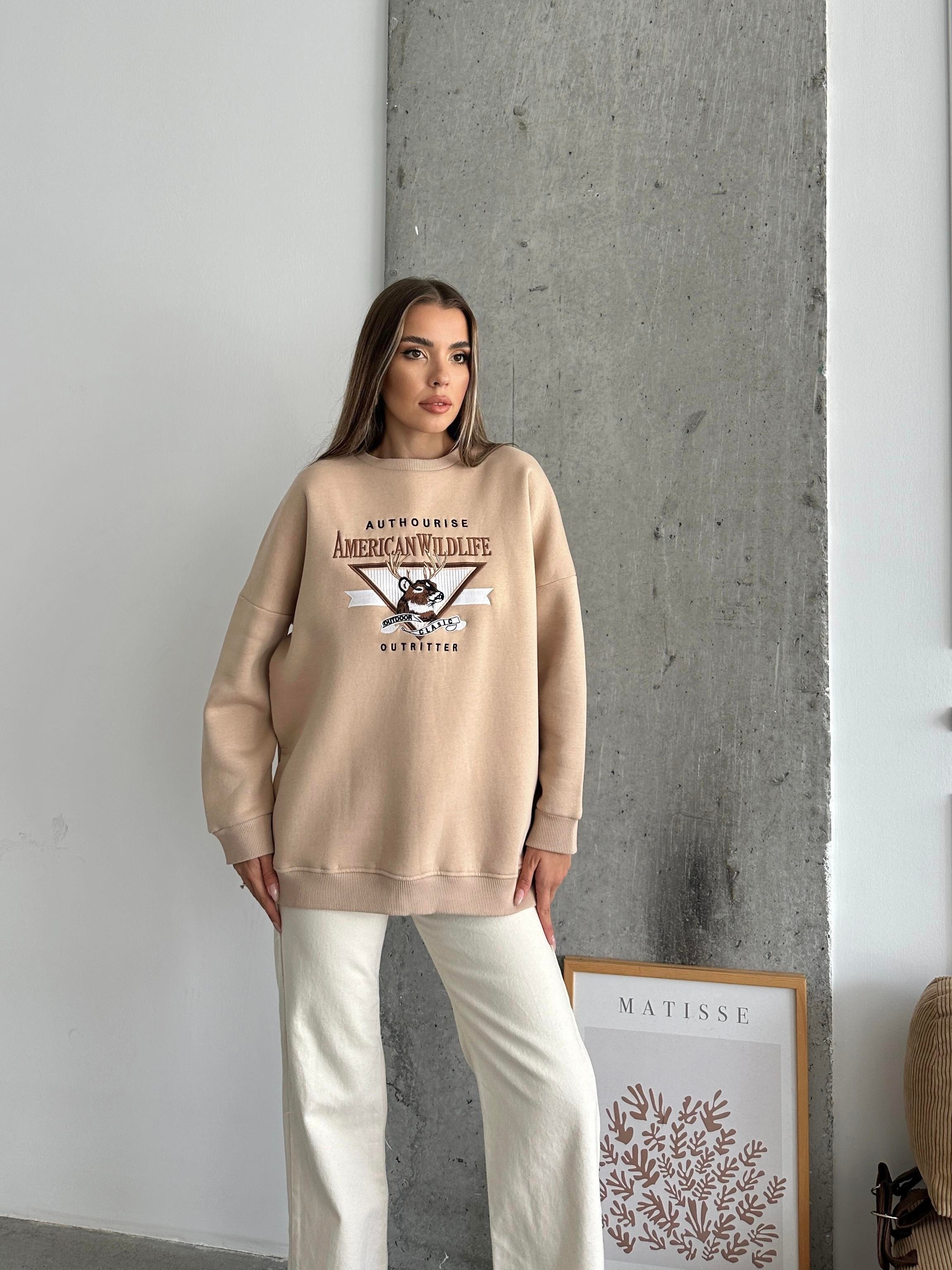 Amerıcan Wılder Sweatshirt Vizon