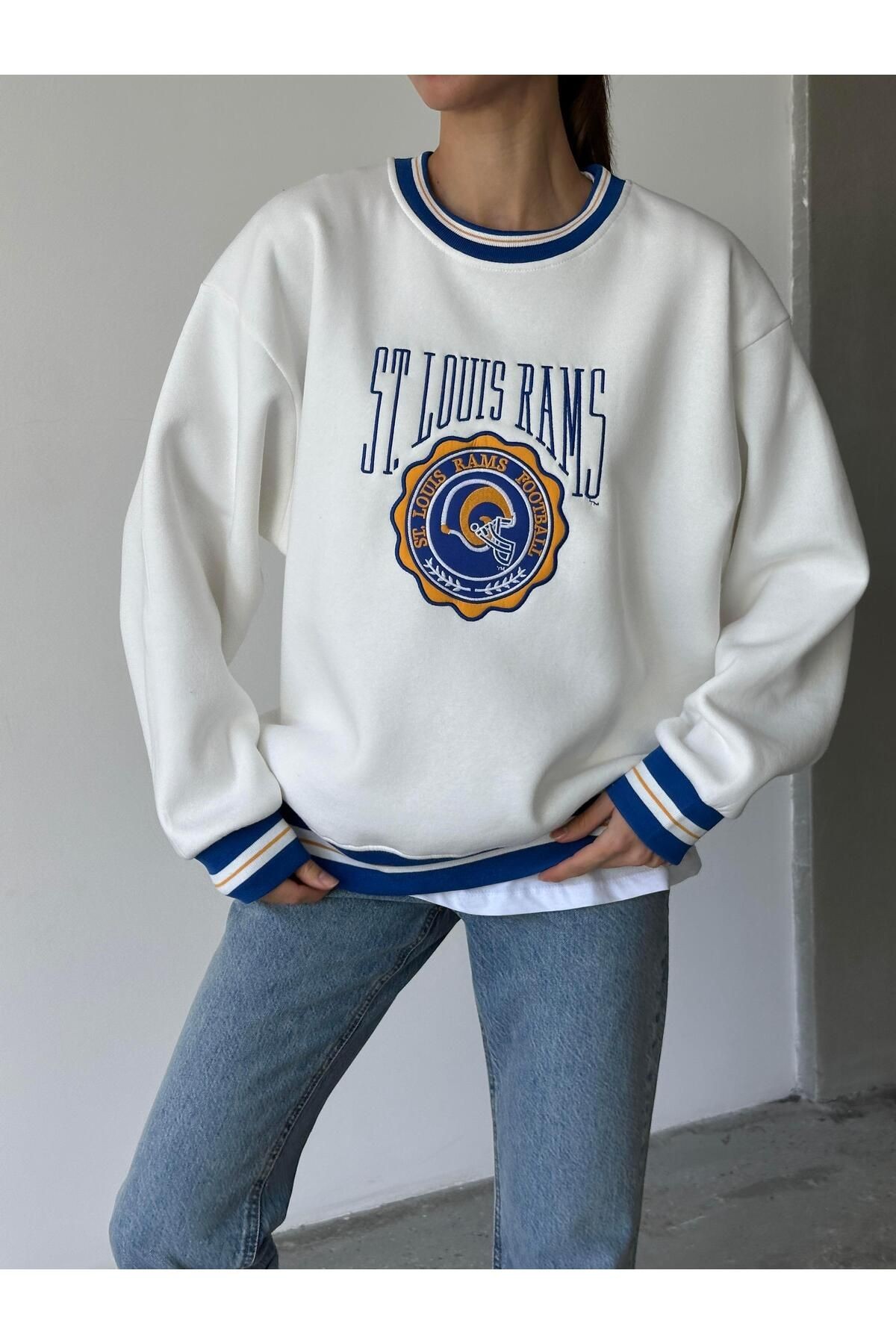 St Louis Rams Sweat Beyaz