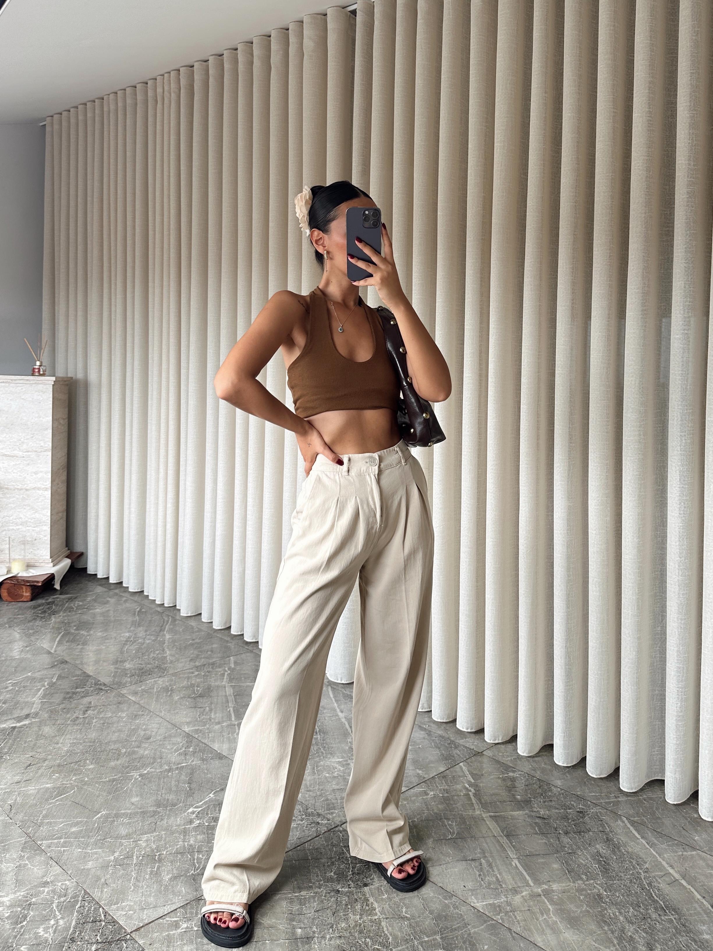 Bel Lastik Gabardin Palazzo