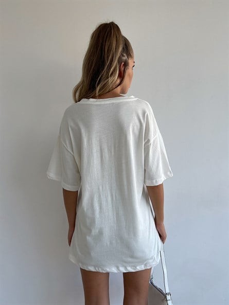 Take It Easy Oversize Basic Beyaz