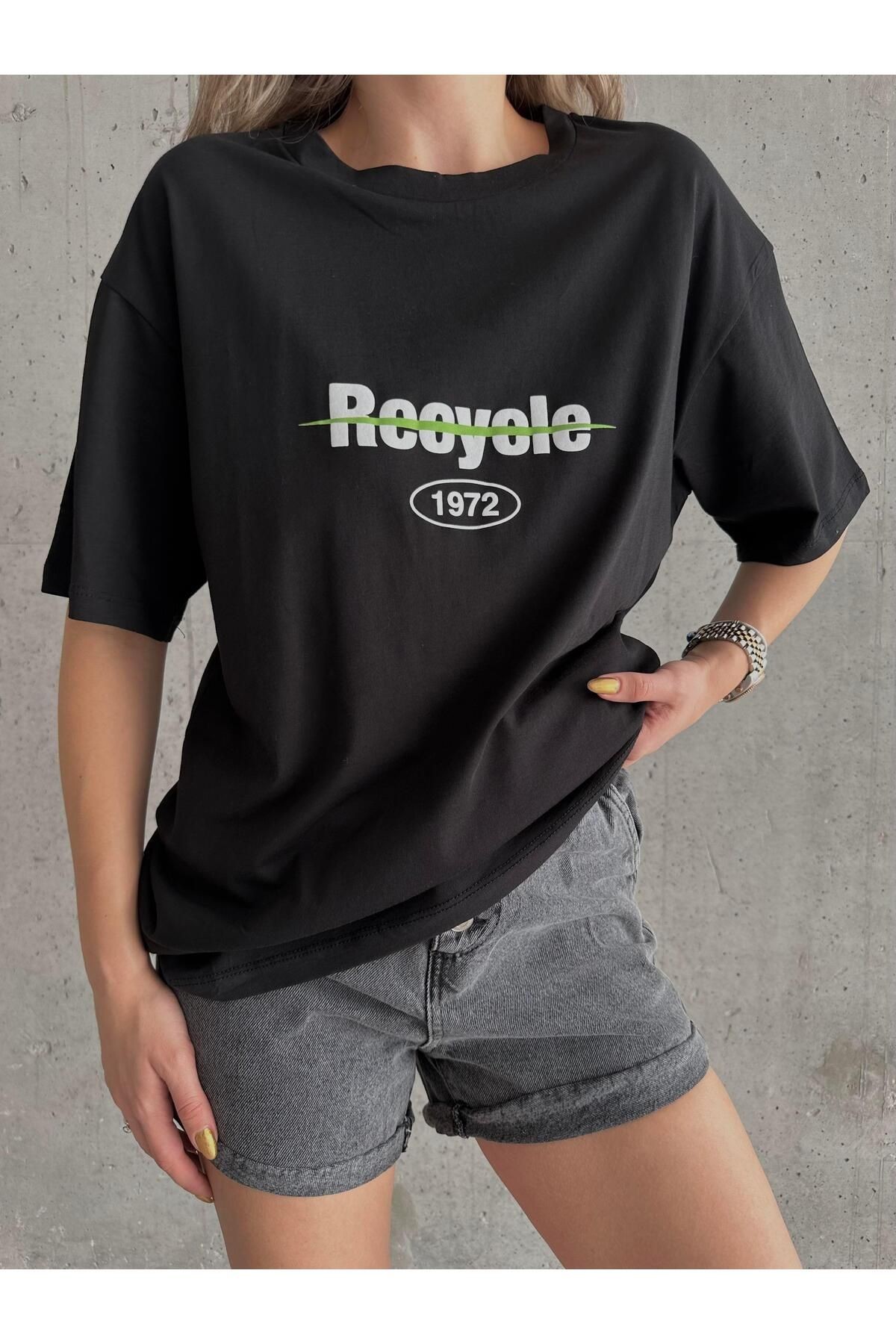 Recycle Oversize Basic Siyah