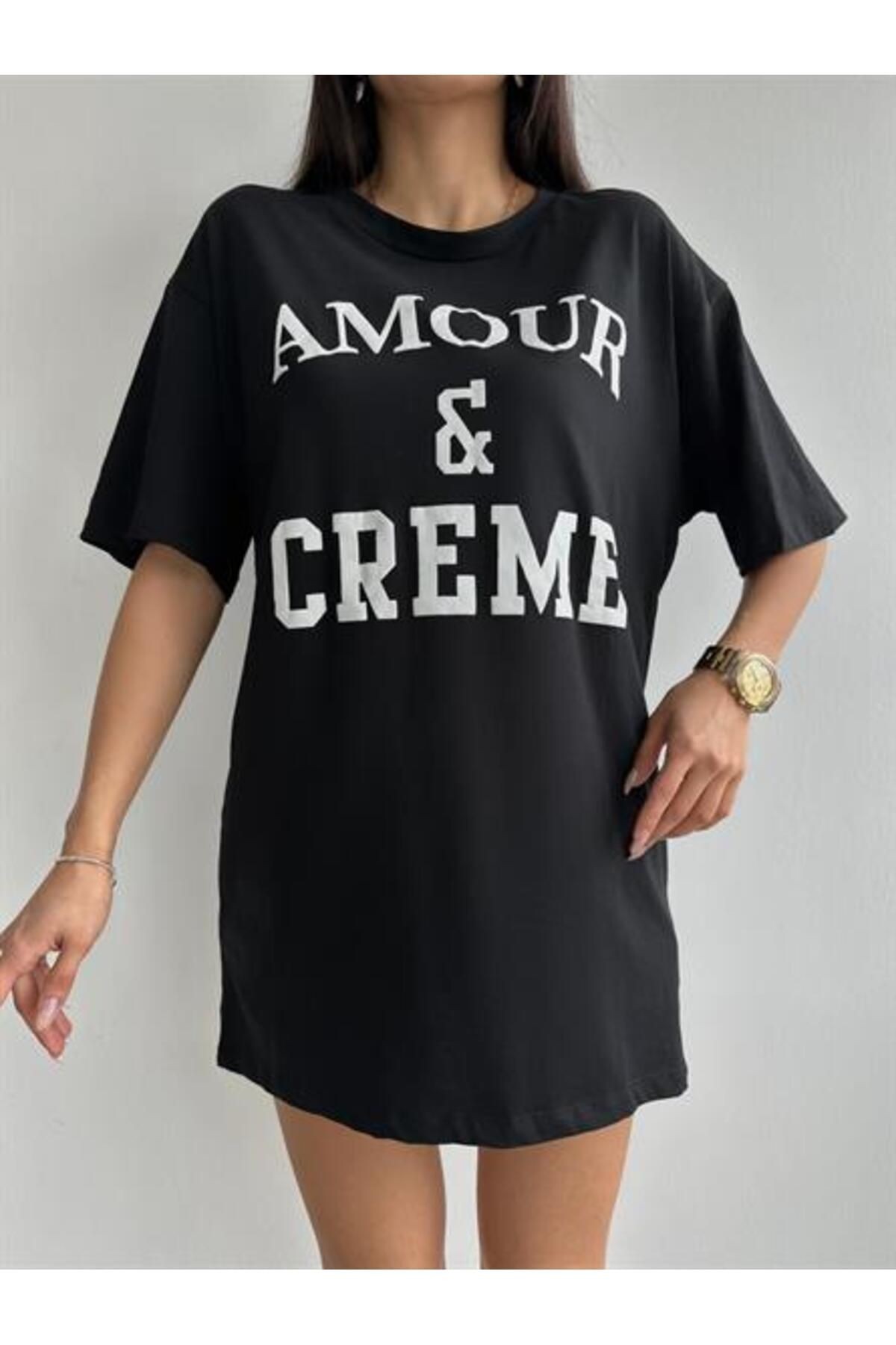 Amour Creme Oversize Basic Siyah