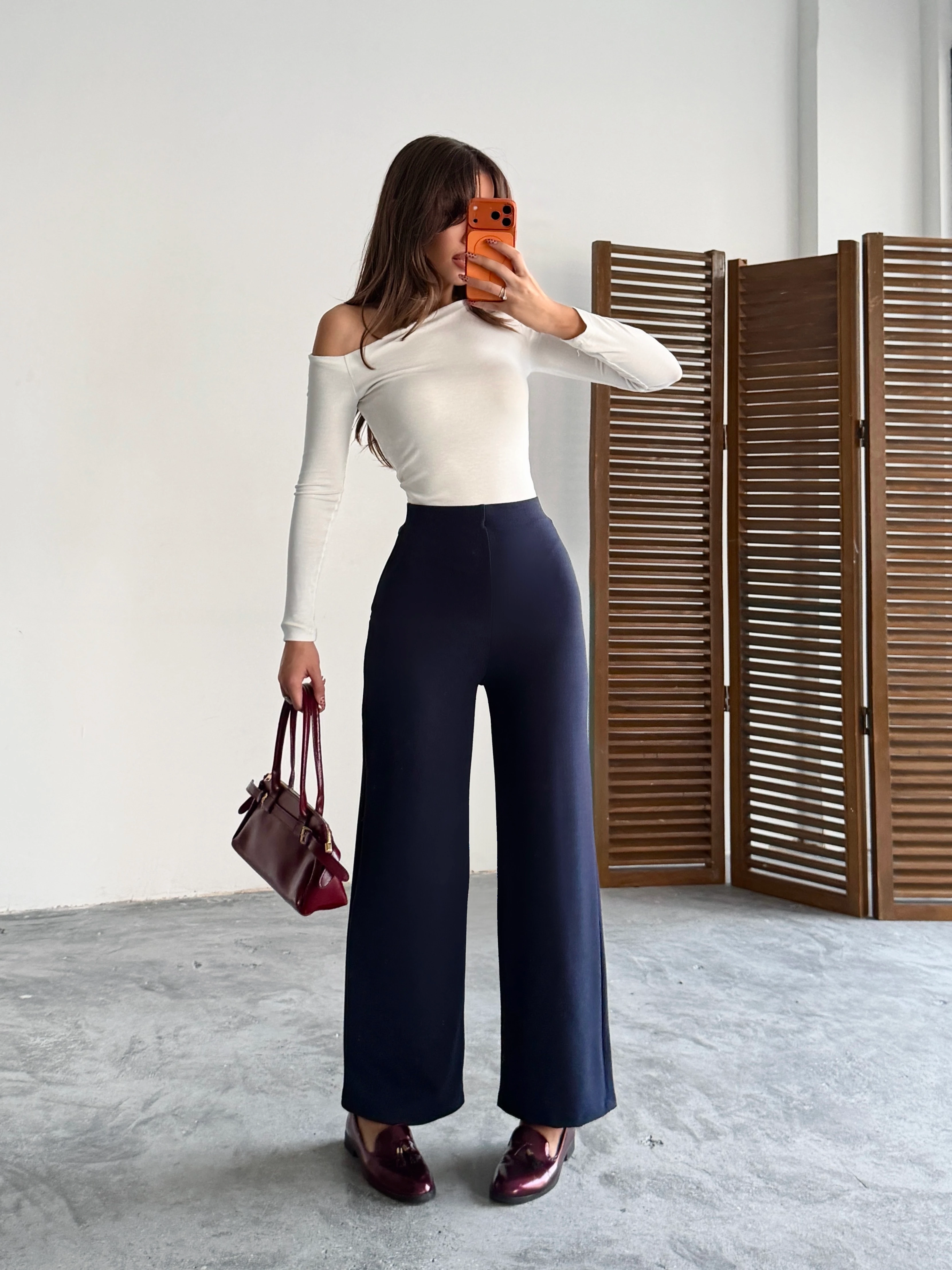 Bel İçten Lastik Kumaş Pantolon 