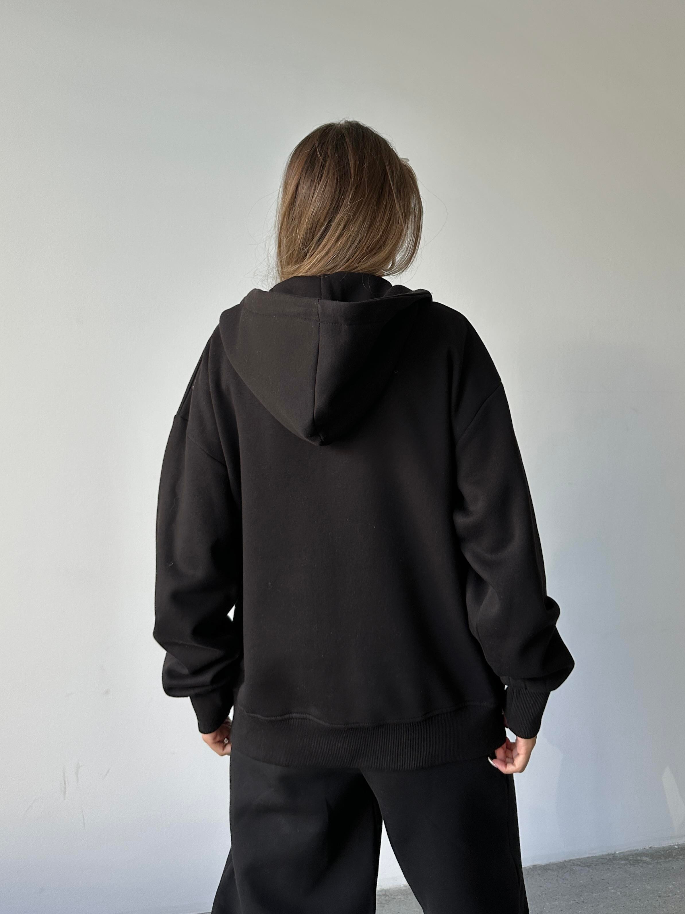 Kapüşonlu Sweatshırt Siyah