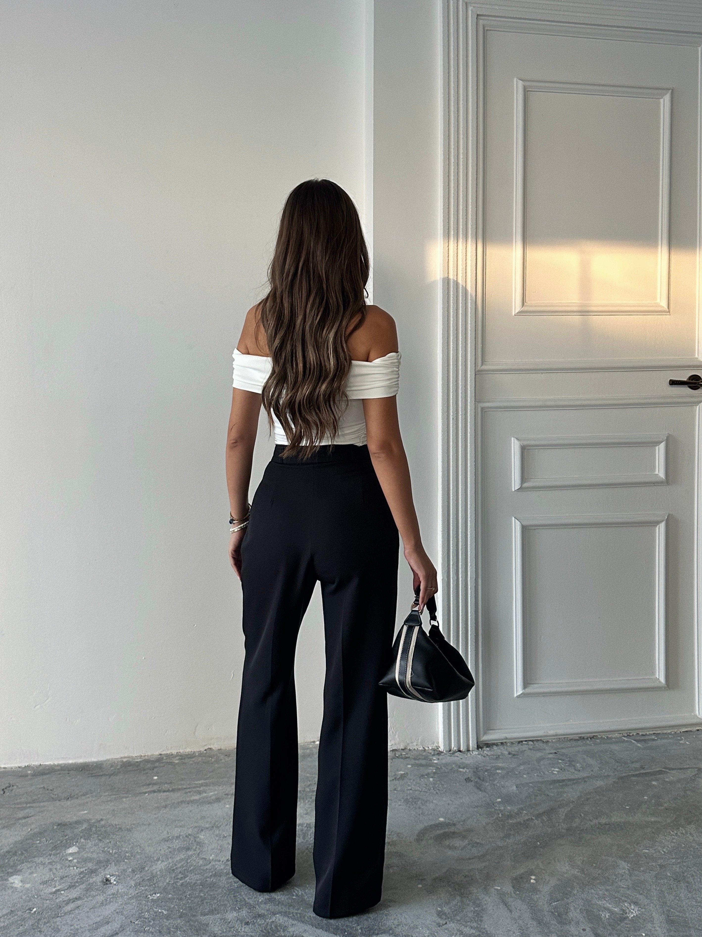 My Palazzo Kumaş Pantolon Siyah
