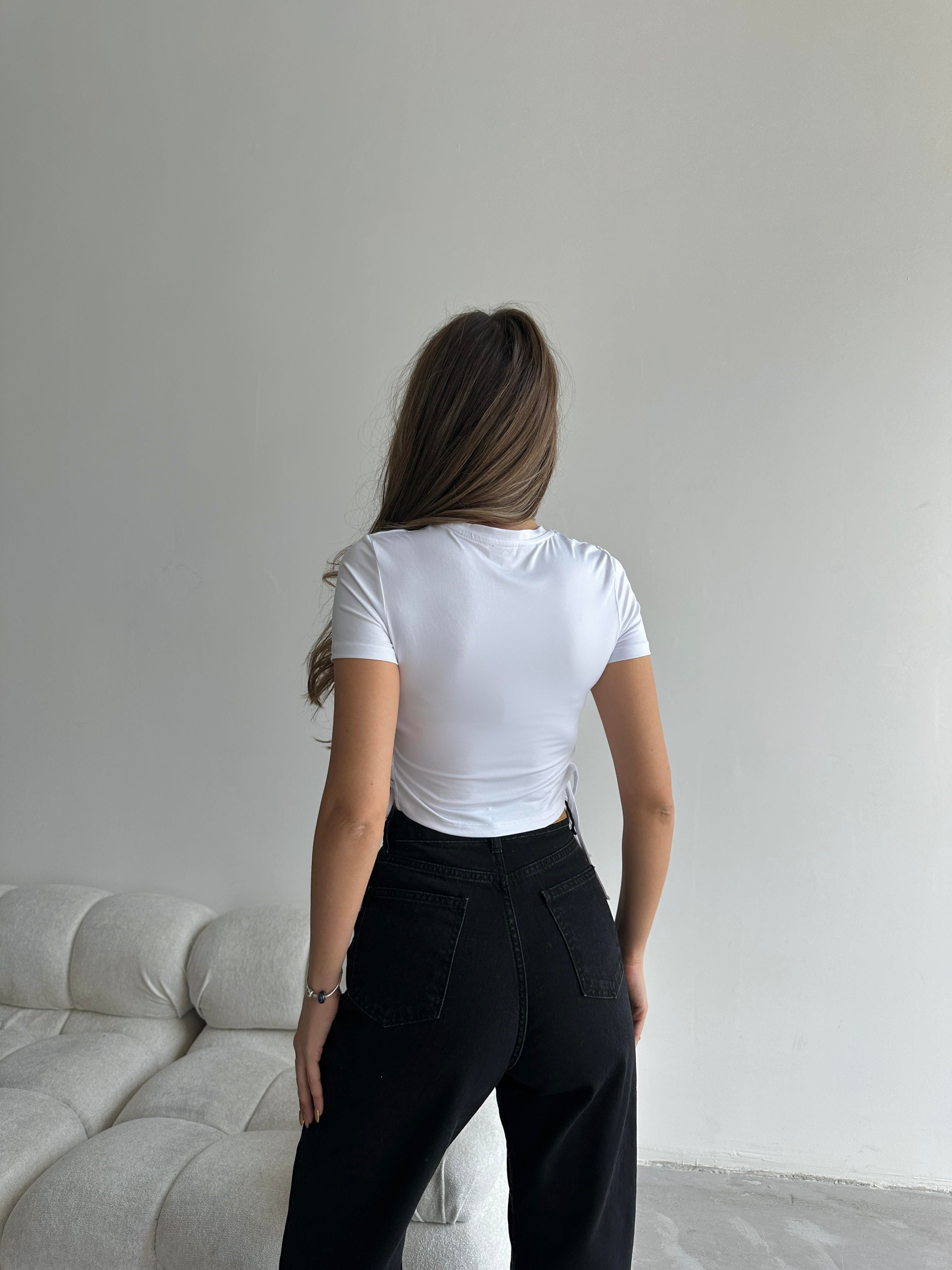 Daniel Yan İpli Crop Beyaz