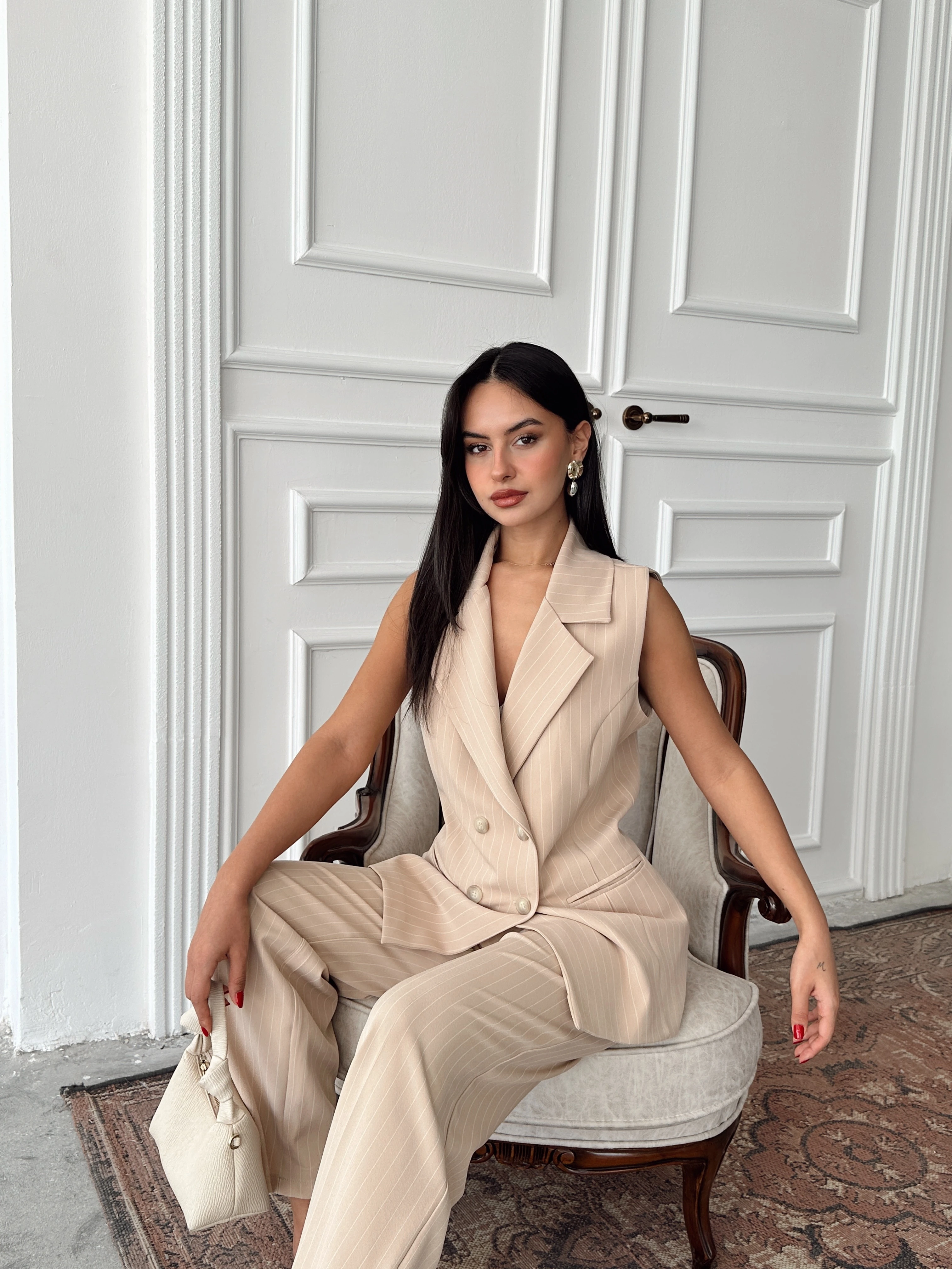 Ceket Yaka Line Yelek