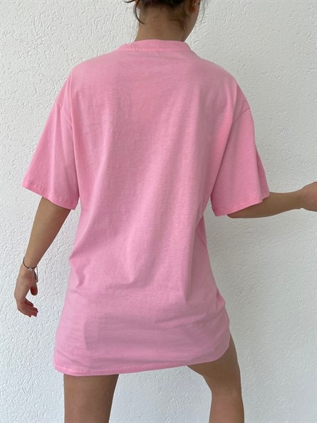 Nobody’s Perfect Oversize Basic Pembe