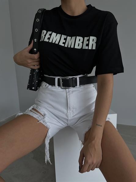 Remember Basic T-shirt Siyah