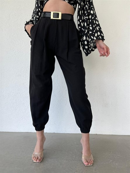 Keten Jogger Pantolon Siyah