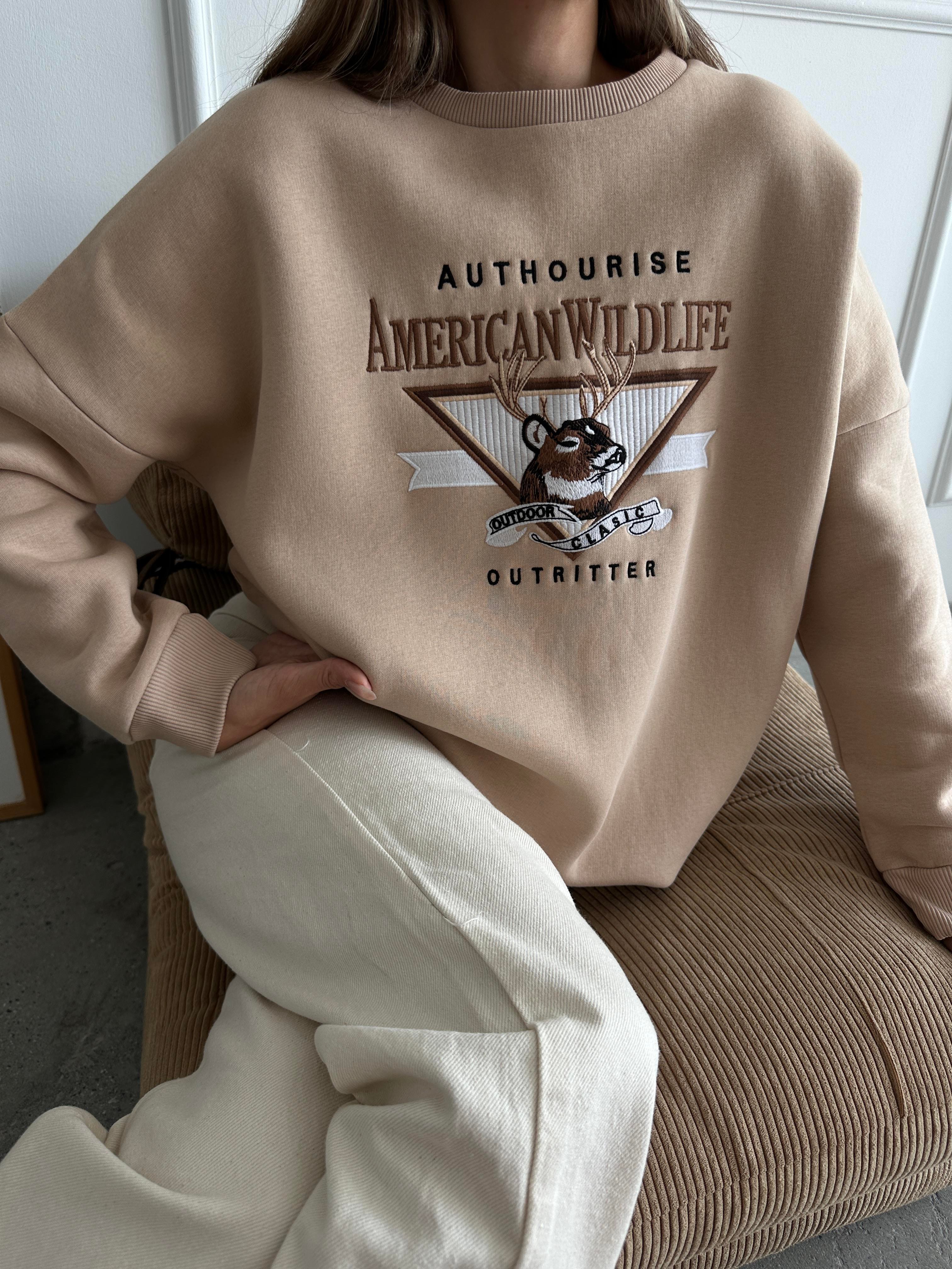 Amerıcan Wılder Sweatshirt Vizon