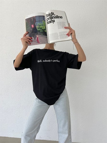 Nobody’s Perfect Oversize Basic Siyah