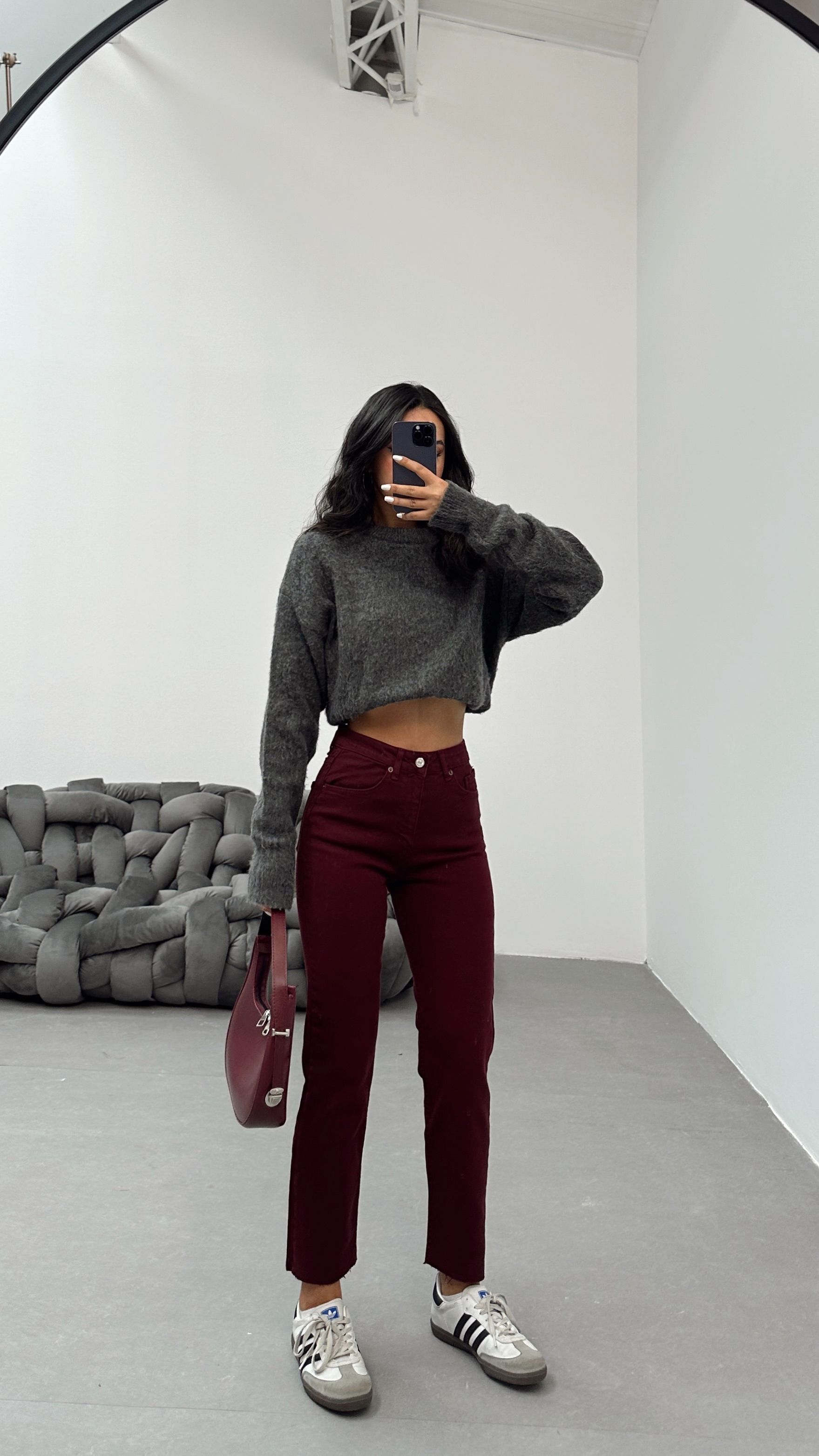 Original Straight Jeans Bordo