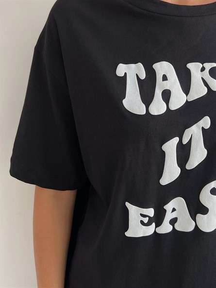 Take It Easy Oversize Basic Siyah