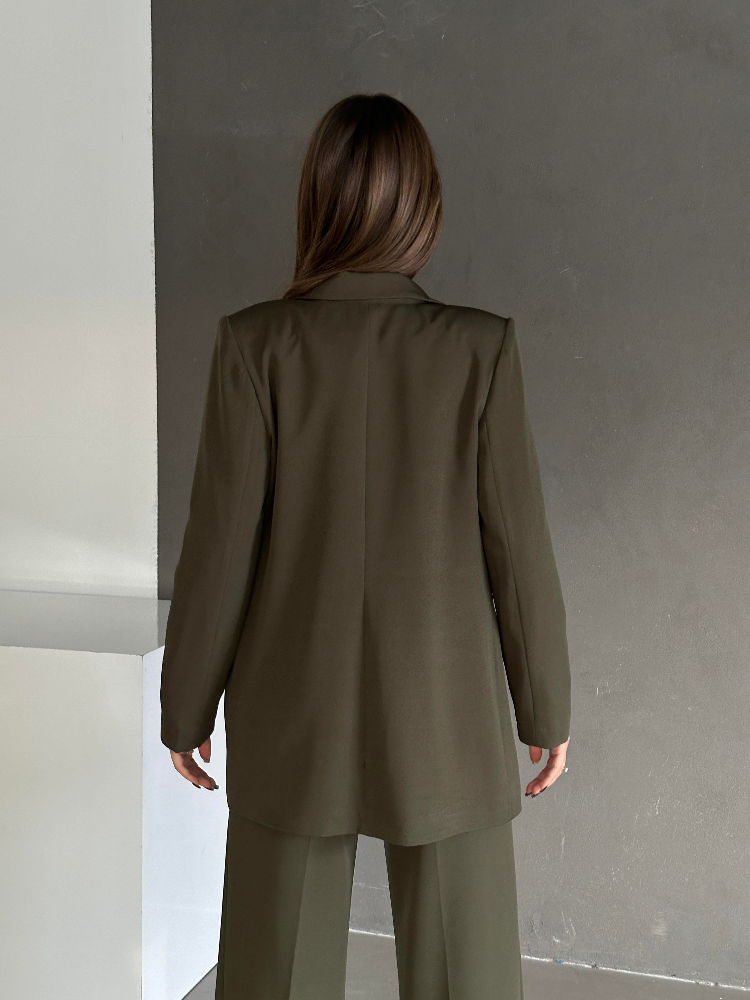 Classic Blazer Ceket Haki Yeşil