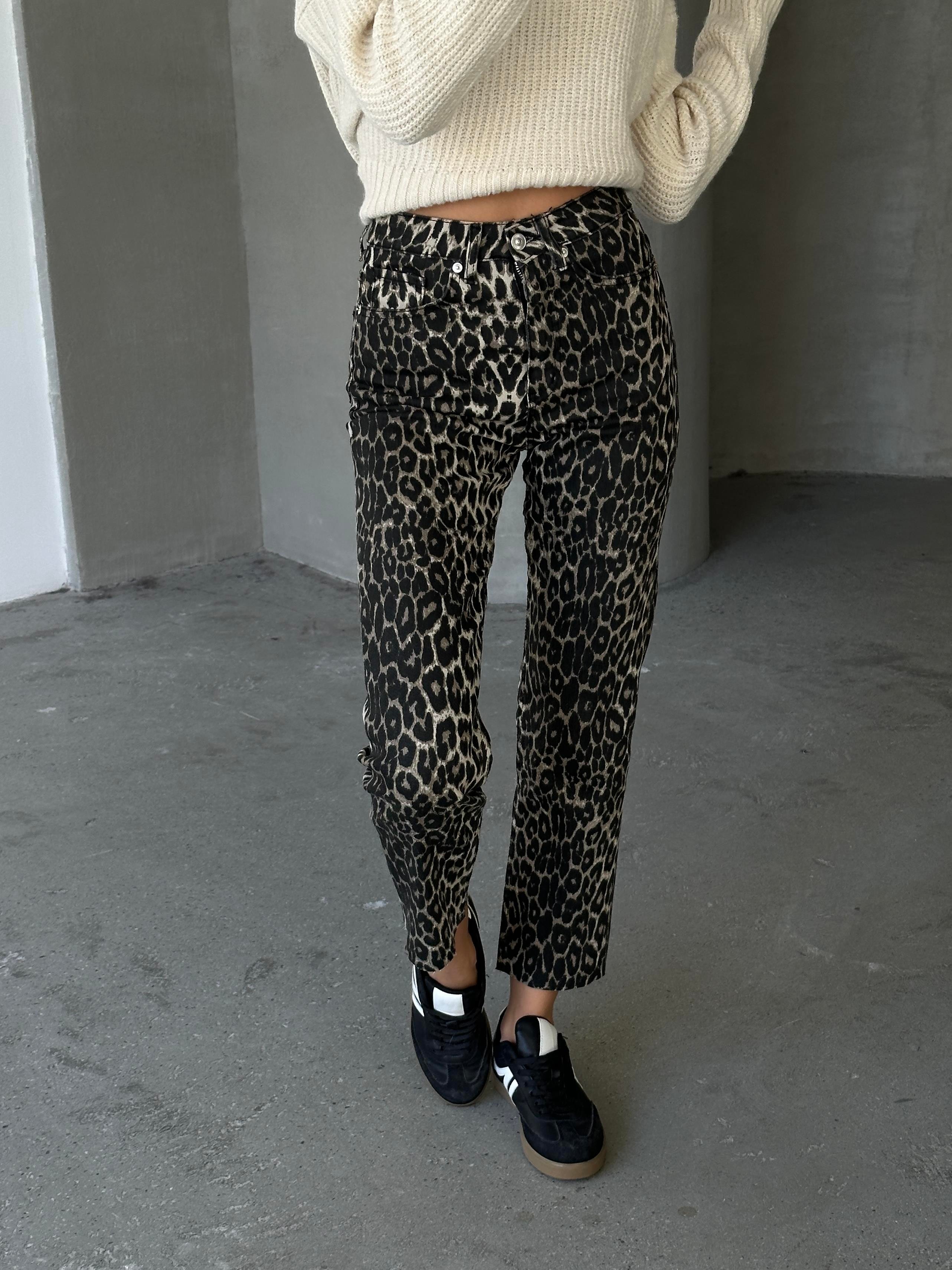 Original Straight Jeans Leopar