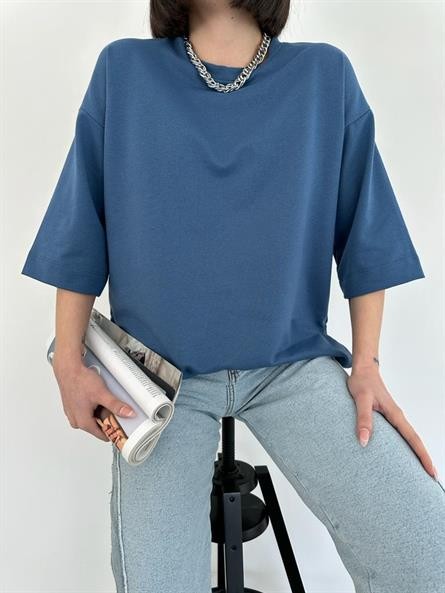 Basic T-Shirt İndigo