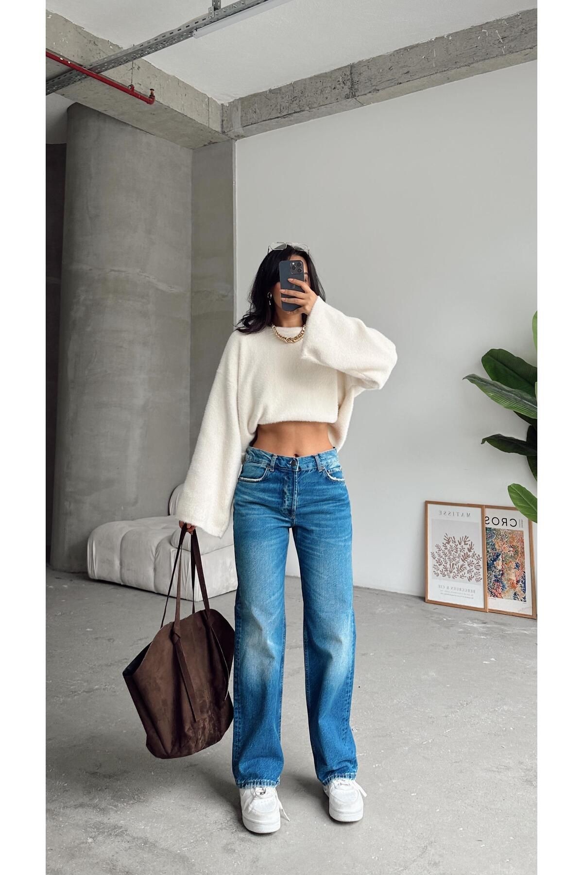 Wide Leg Jean Mavi