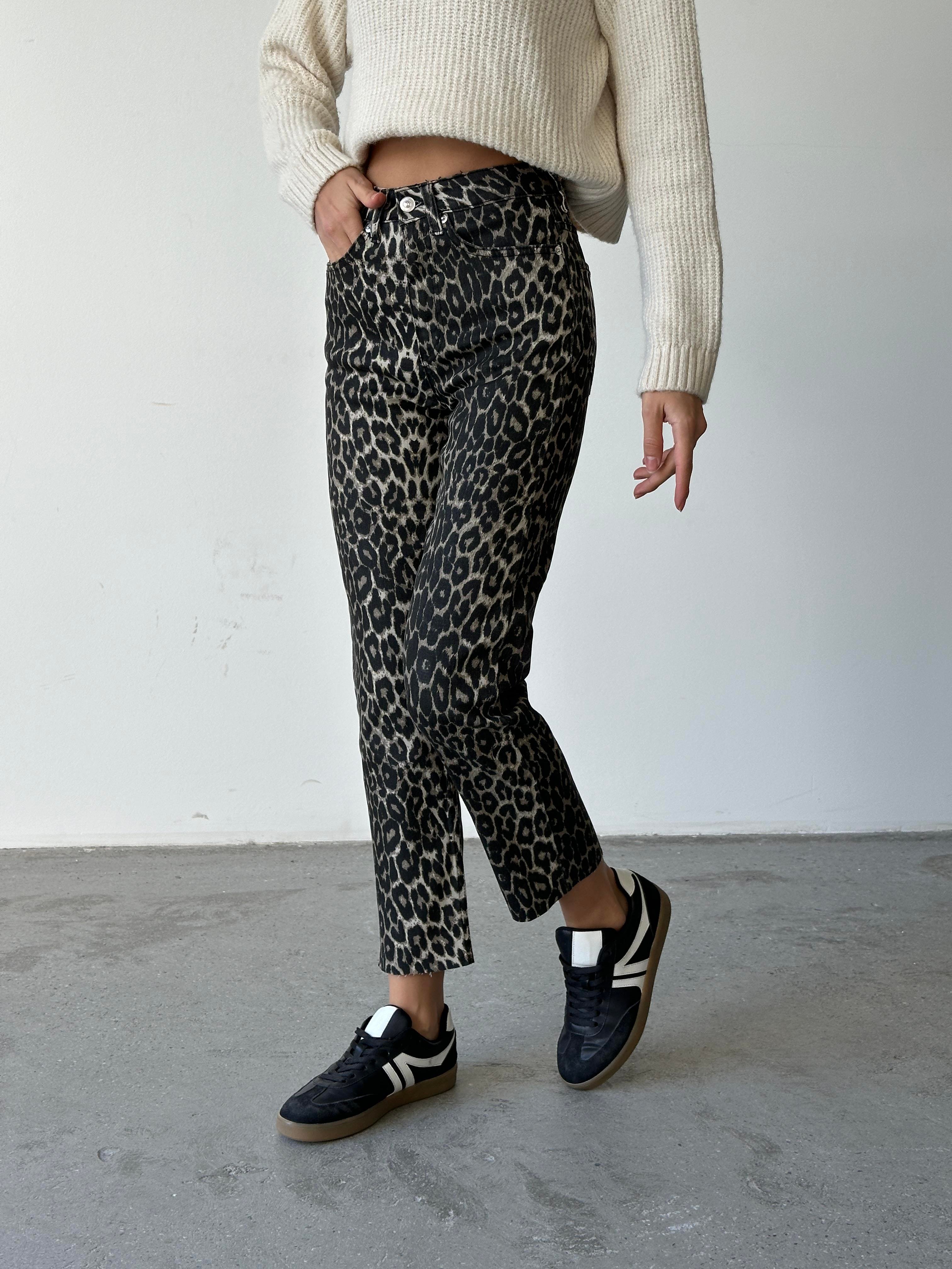 Original Straight Jeans Leopar