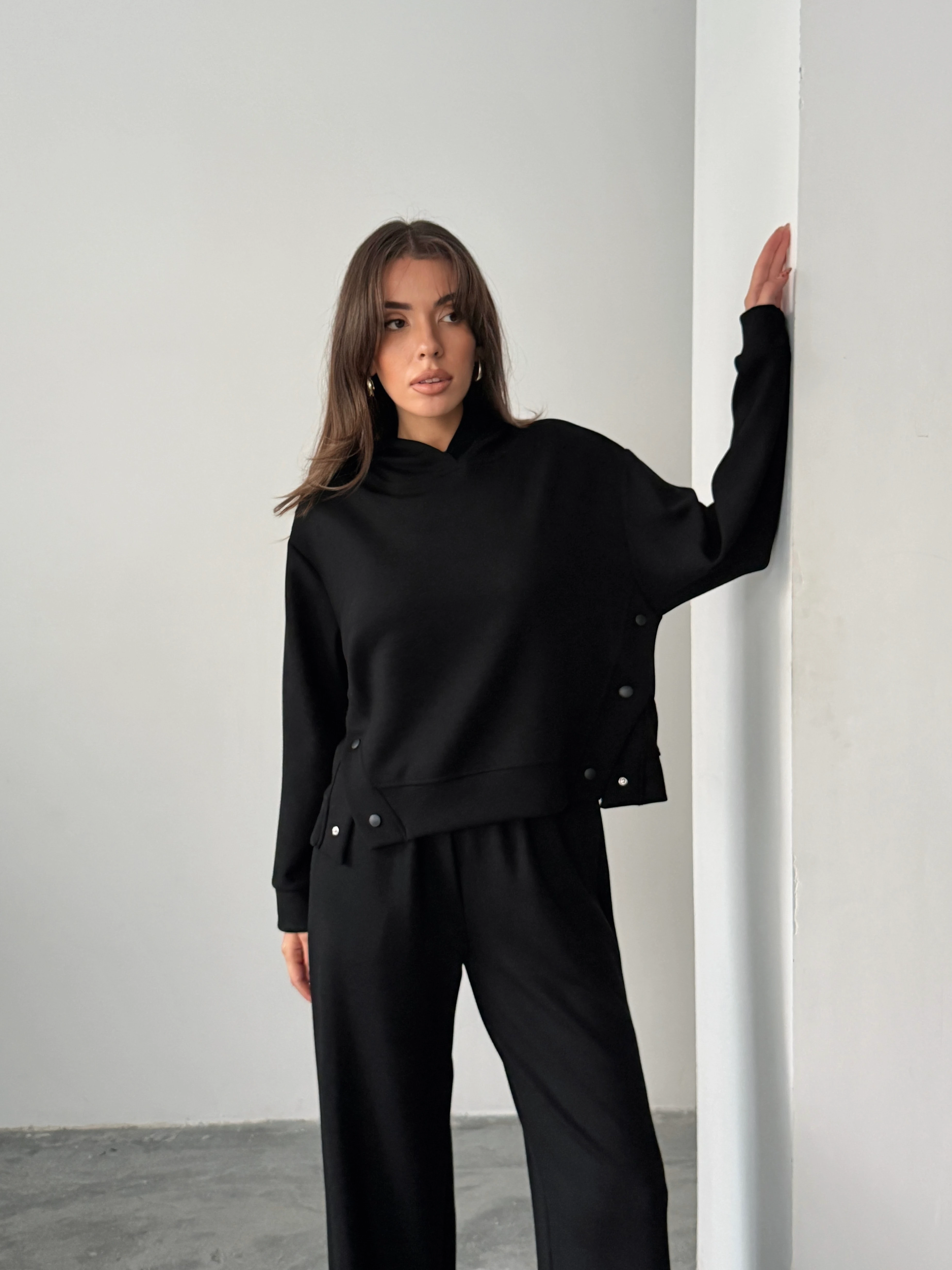 Çıt Çıt Detaylı Kapüşonlu Takım 