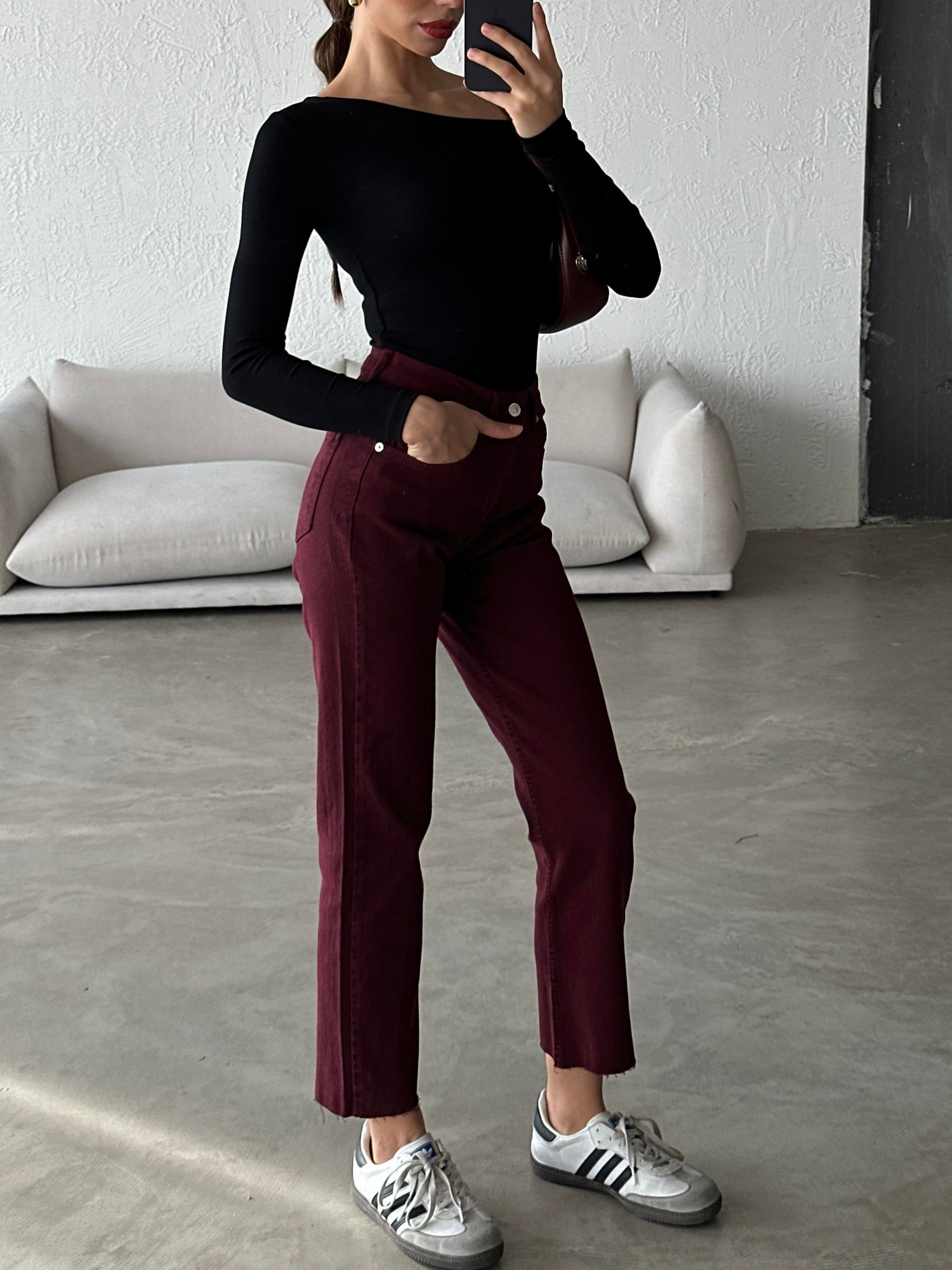 Original Straight Jeans Bordo