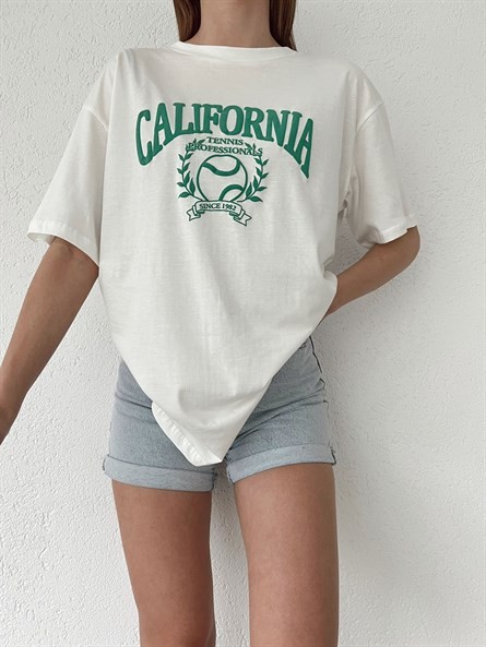 California Bisiklet Yaka Basic Beyaz