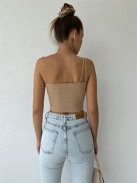 Çift Askılı Fitilli Crop Vizon