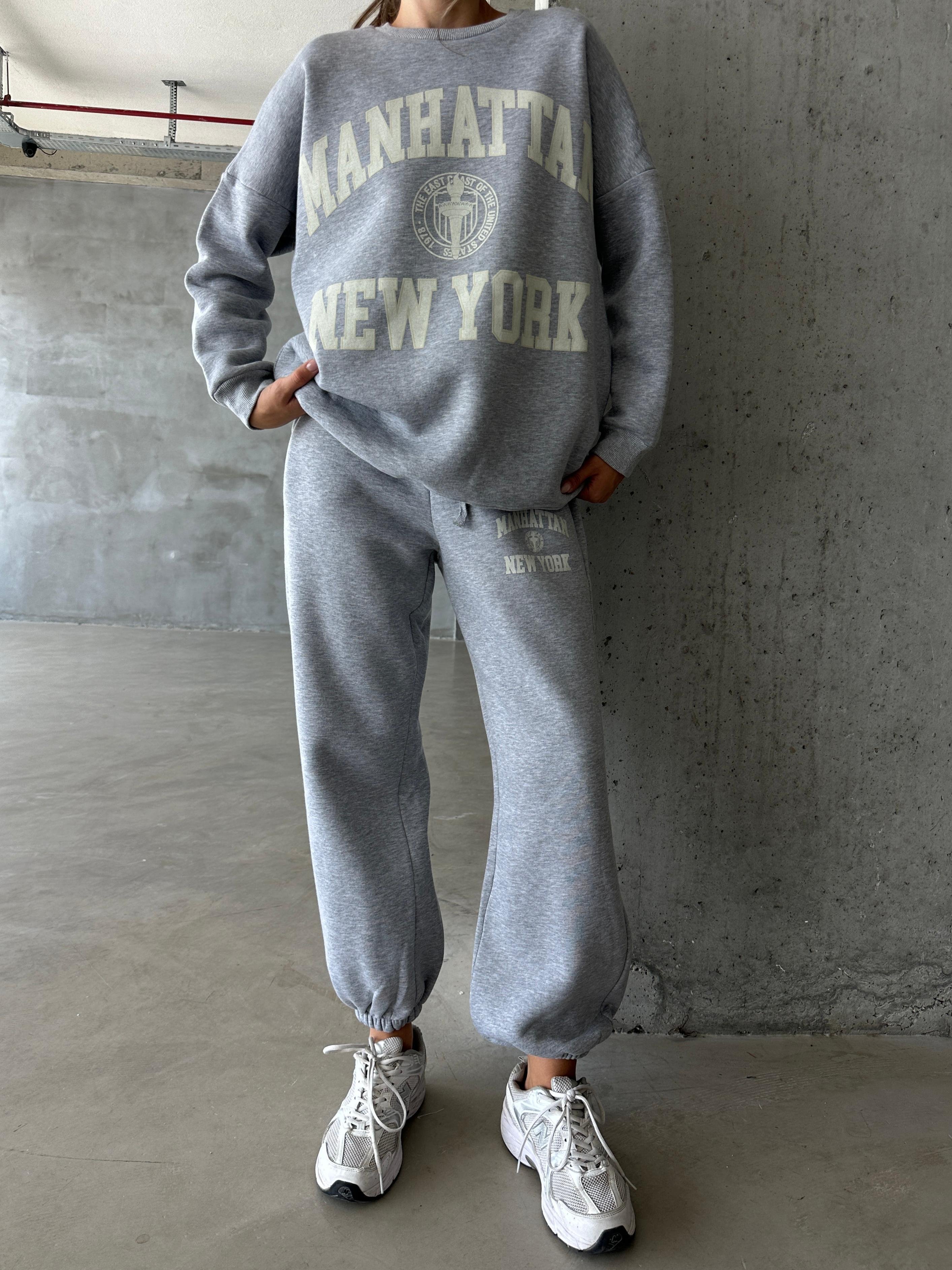 Sweatshirt Jogger Eşofman Takım Gri