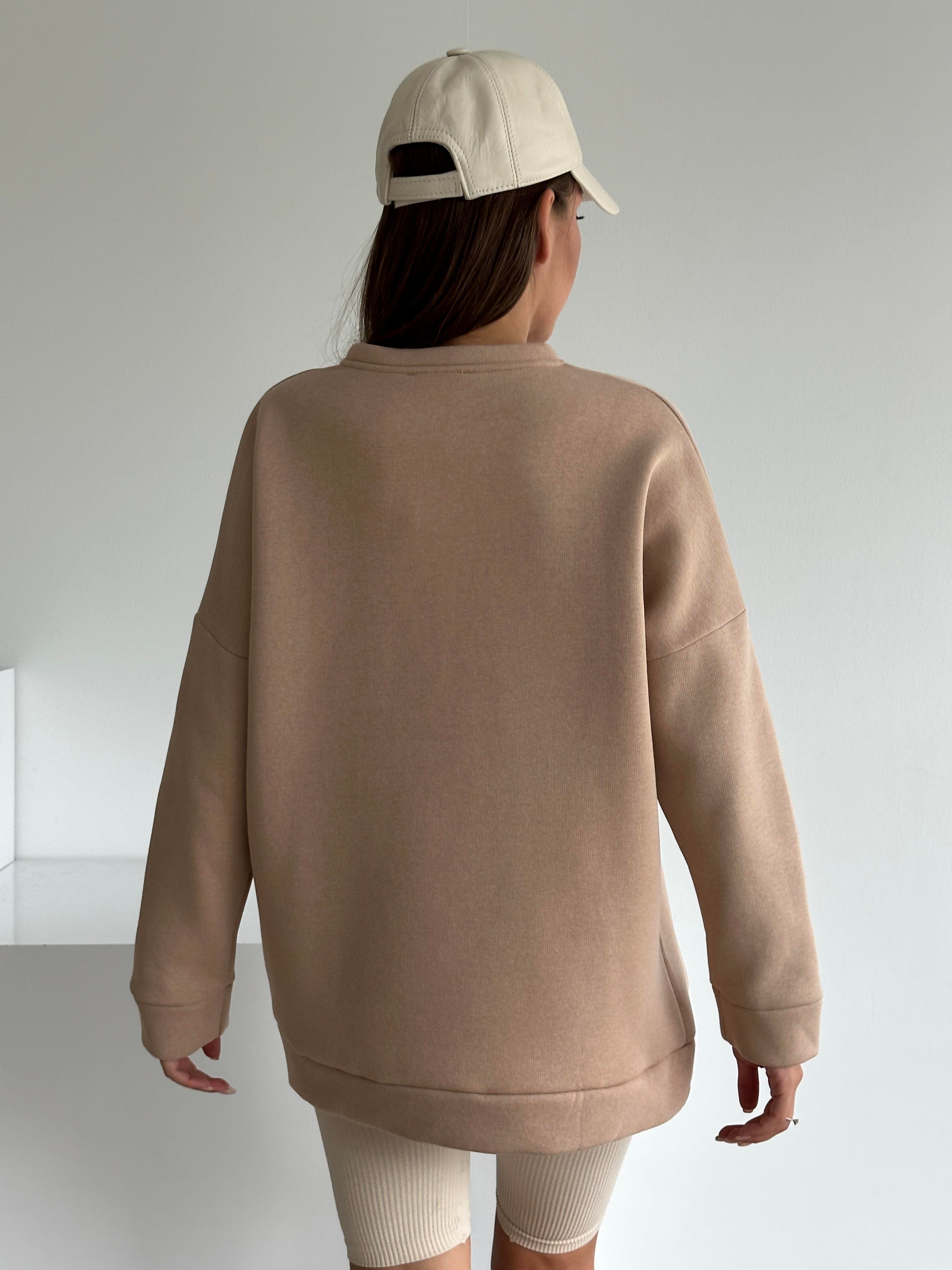 Nyc Baskılı Sweat Vizon