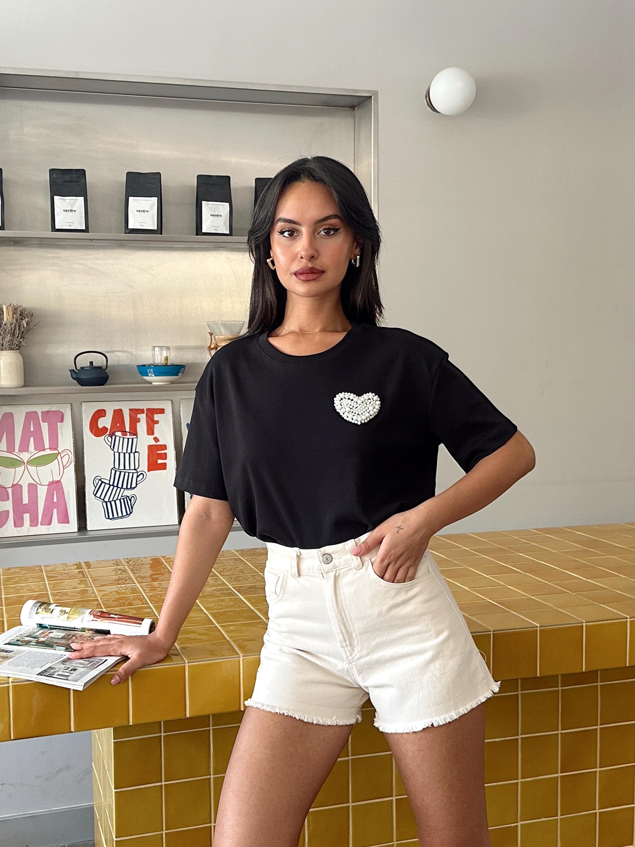 İnci Detay Oversize Basic