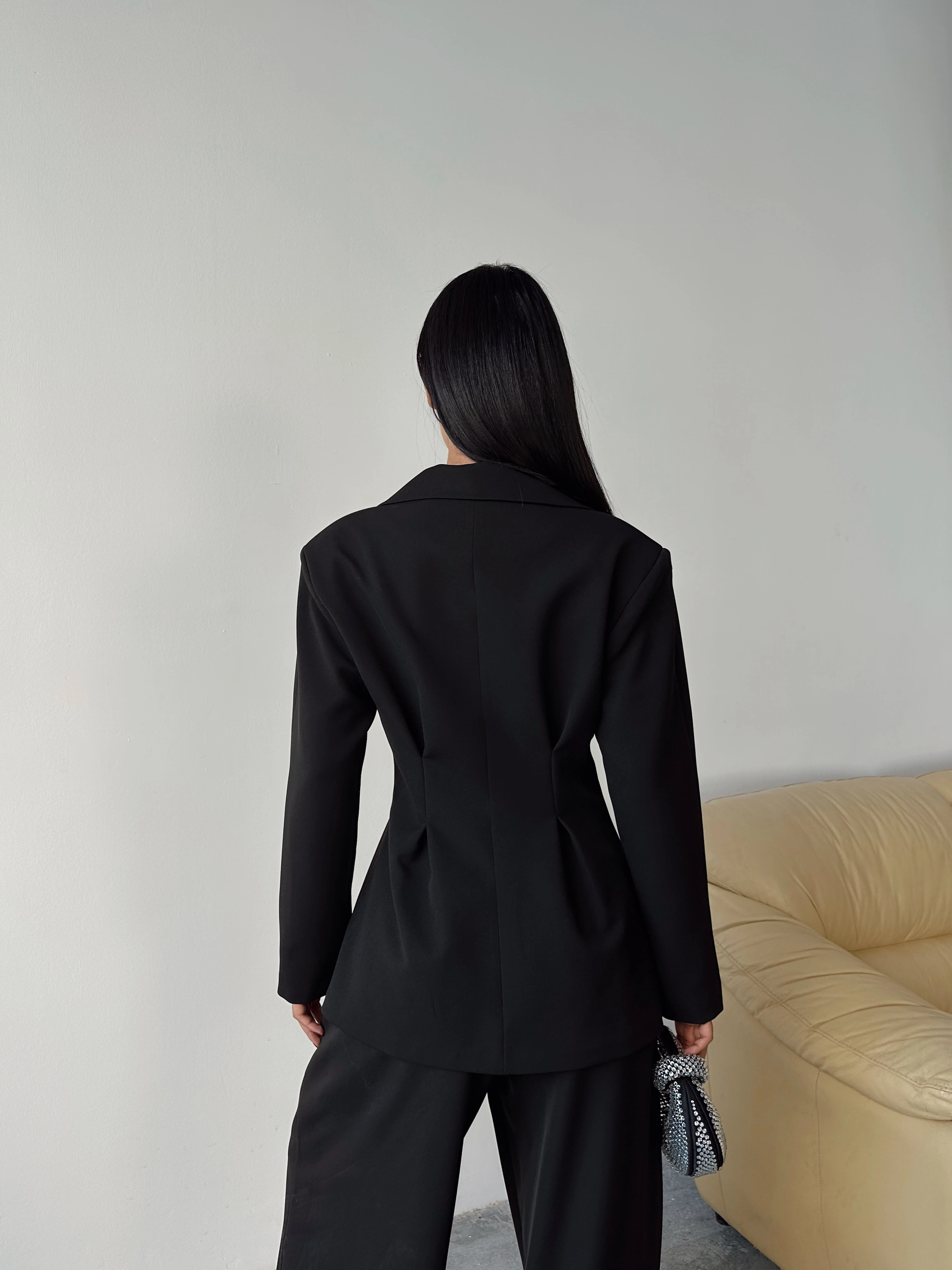 Pile Detay Oturtmalı Blazer Ceket 