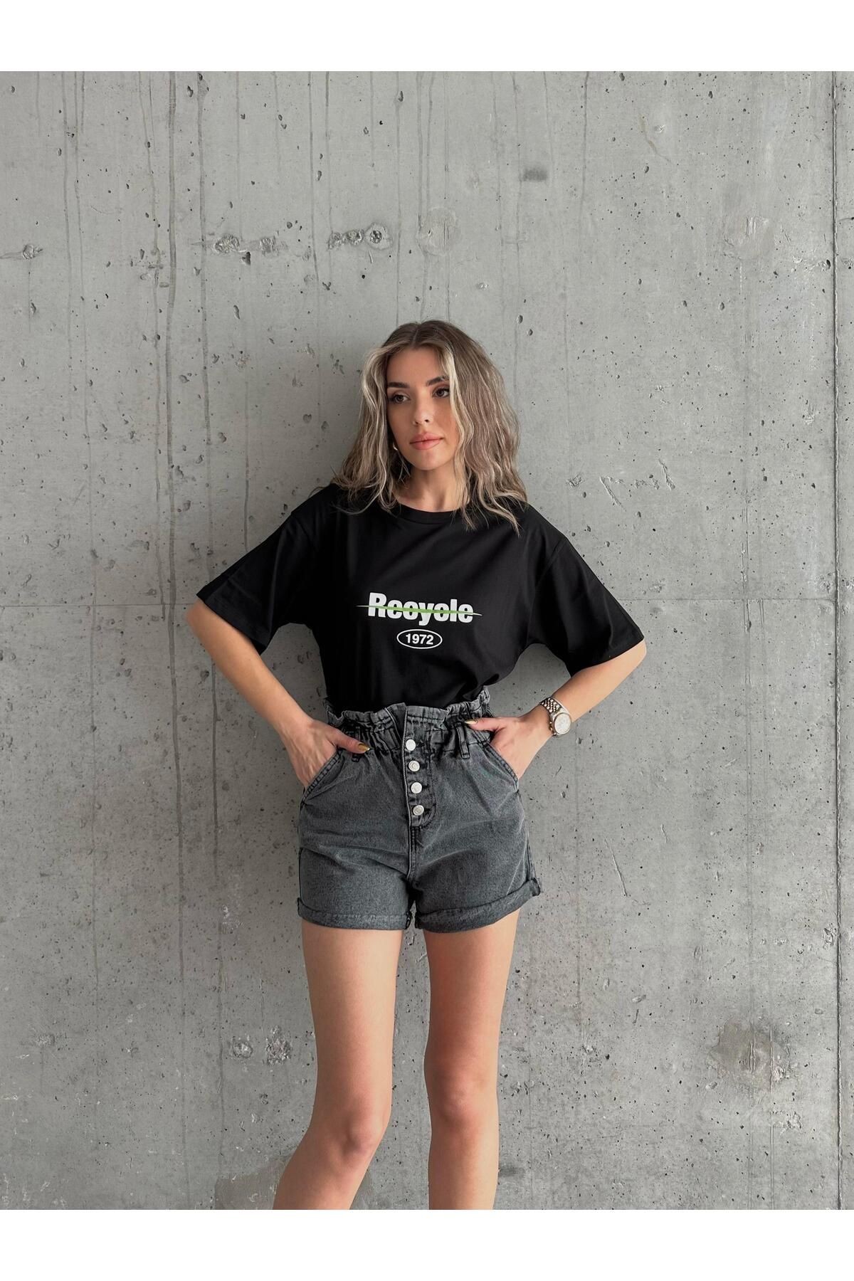 Recycle Oversize Basic Siyah